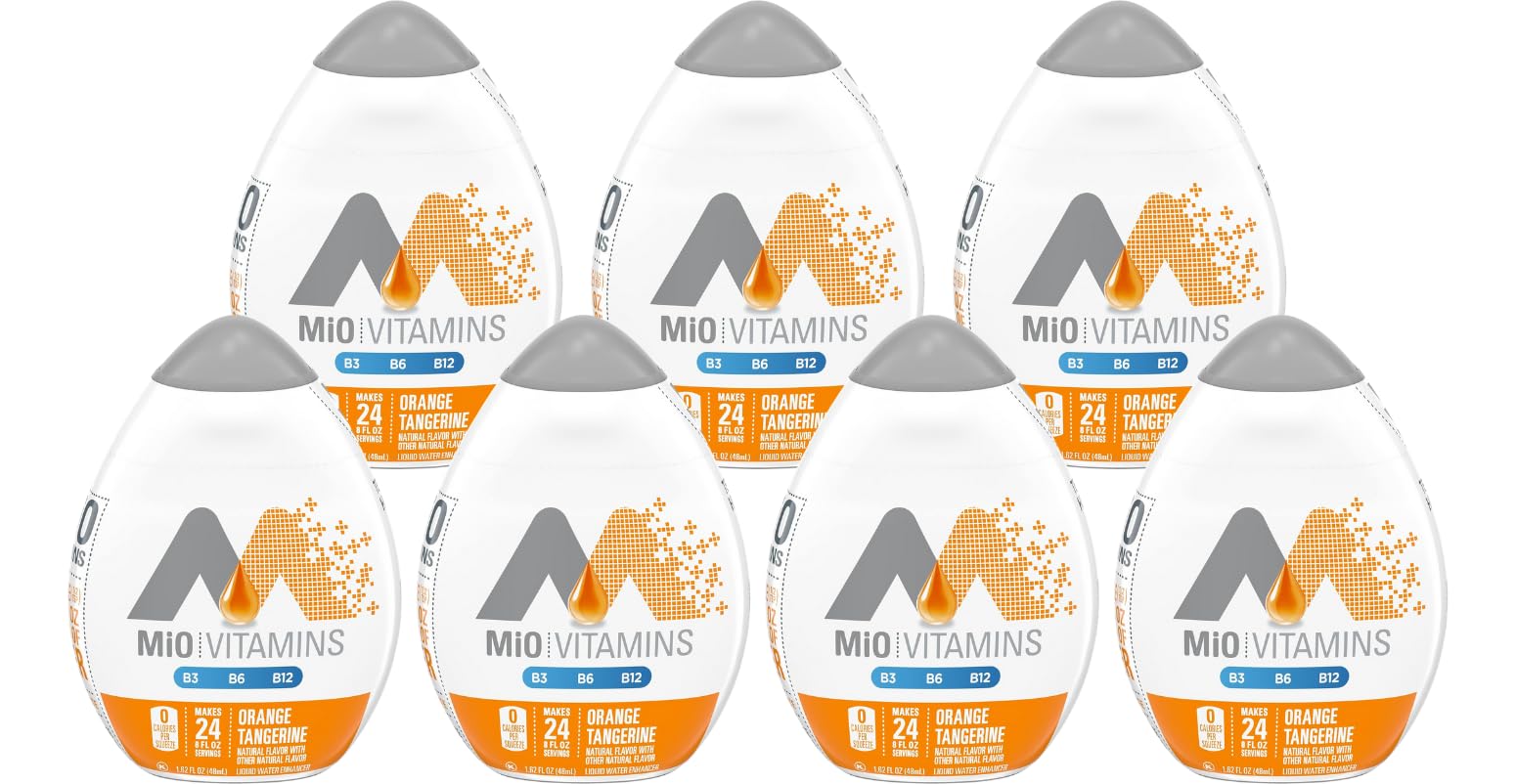 Mio Vitamins Liquid Water Enhancer, Orange Tangerine, 1.62 OZ, 7-Pack