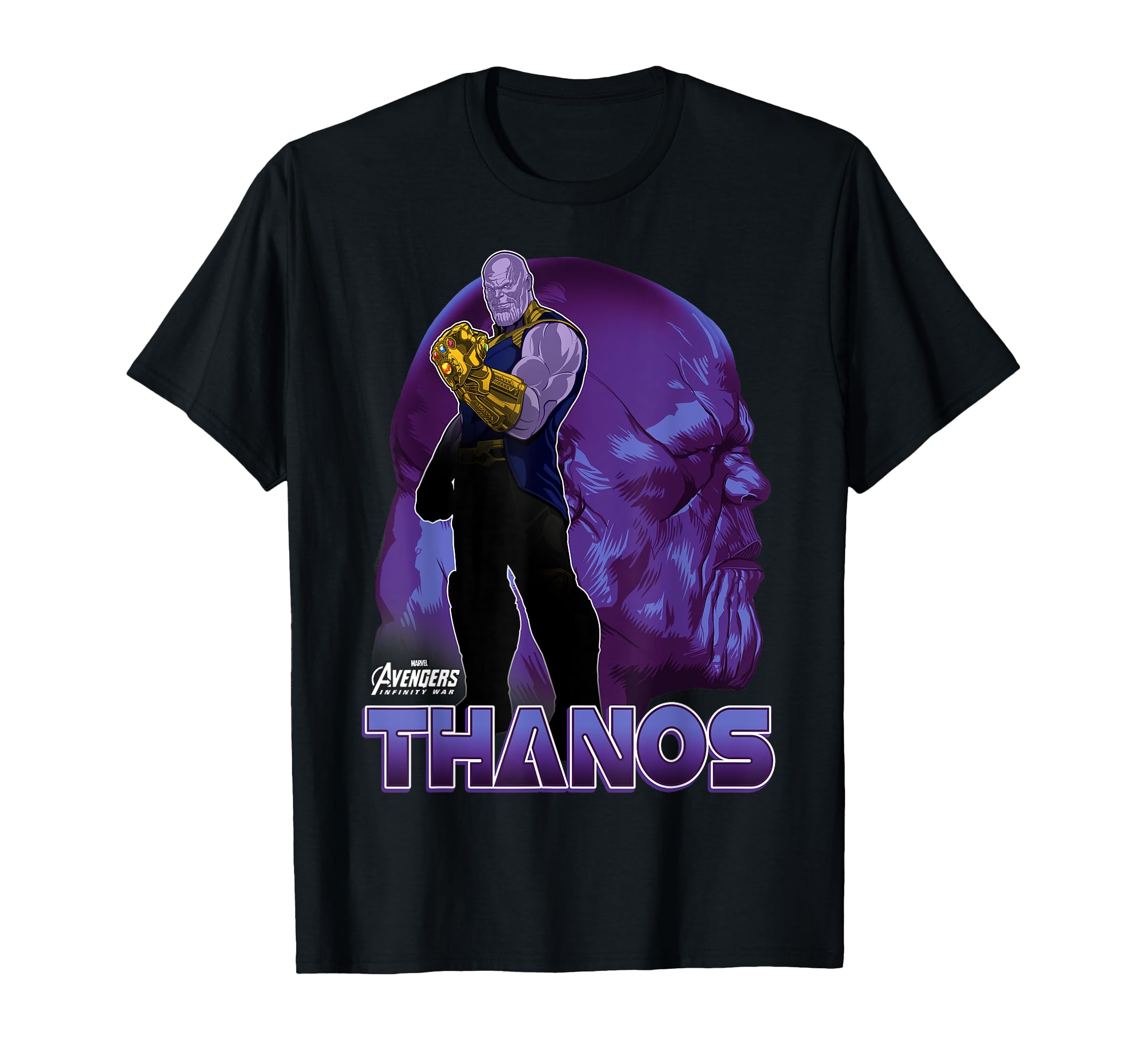 Marvel Infinity War Thanos Big Head Profile Graphic T-Shirt T-Shirt