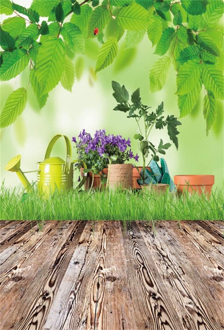 LFEEY 6x9ft Vinyl Photography Background Plank Potting