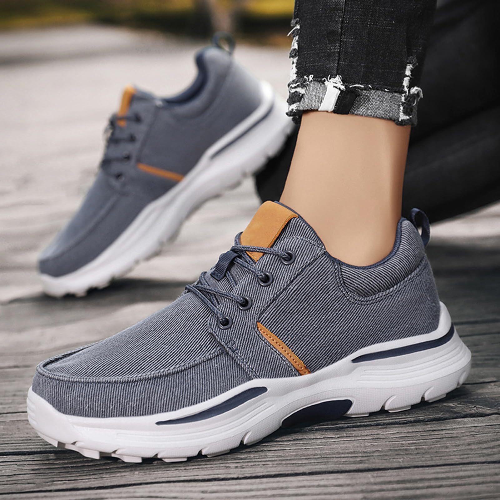 Scarpe Diabetici Uomo Scarpa Ortopediche La Salute Calzatura Casual in Tela Ginnastica Antiscivolo Scarpe Alluce Valgo Scarpa Comode Esterni Calzatura Corsa alla Moda