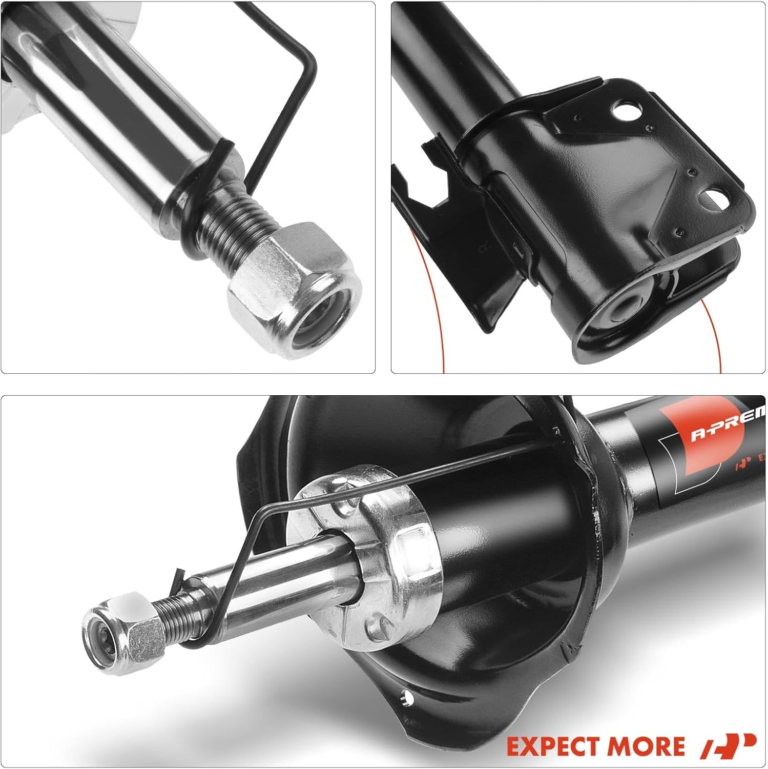 A-Premium Rear Pair (2) Strut Assembly Compatible with Subaru Impreza 2004 2005 2006 2007 H4 2.5L, Driver and Passenger Side