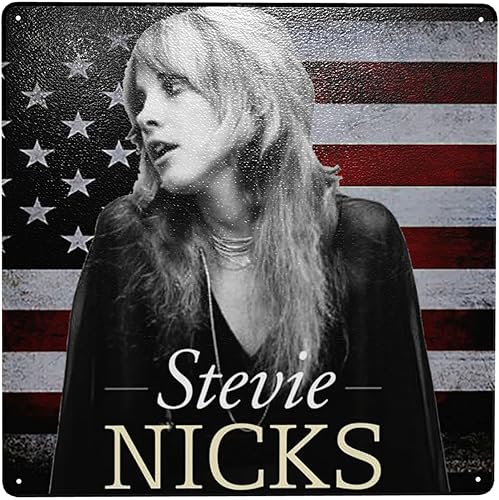Stevie Rock Singer Nicks - Cartel de metal para pared, póster de metal, decoración de jardín, placa decorativa para interiores, decoración de