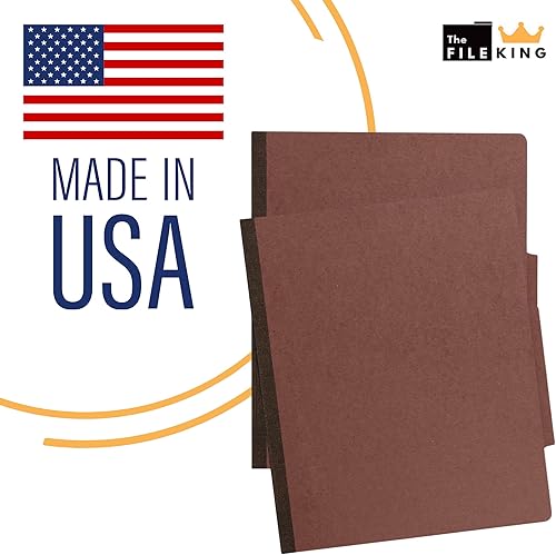 Miniatura 5 de The File King One Divider - Carpeta de archivos de clasificación de cartón prensado azul oscuro, tamaño carta, caja de 10, pestaña superior,