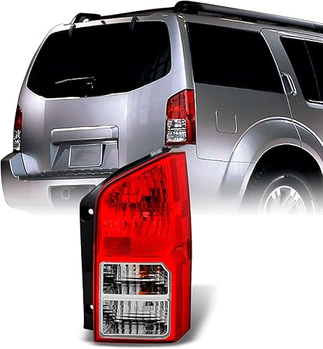 AKKON - Se adapta a Pathfinder SUV luz trasera roja transparente para lámpara de freno, luces de freno de pasajero lado derecho de repuesto