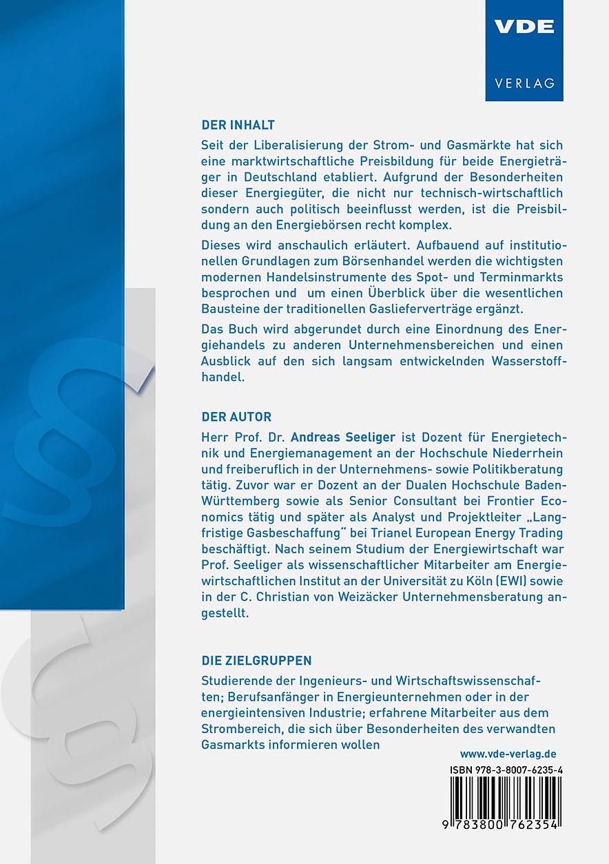 Energiehandel - einfach erklärt: Strom, Erdgas, Wasserstoff (Bibliothek der Energiewirtschaft)