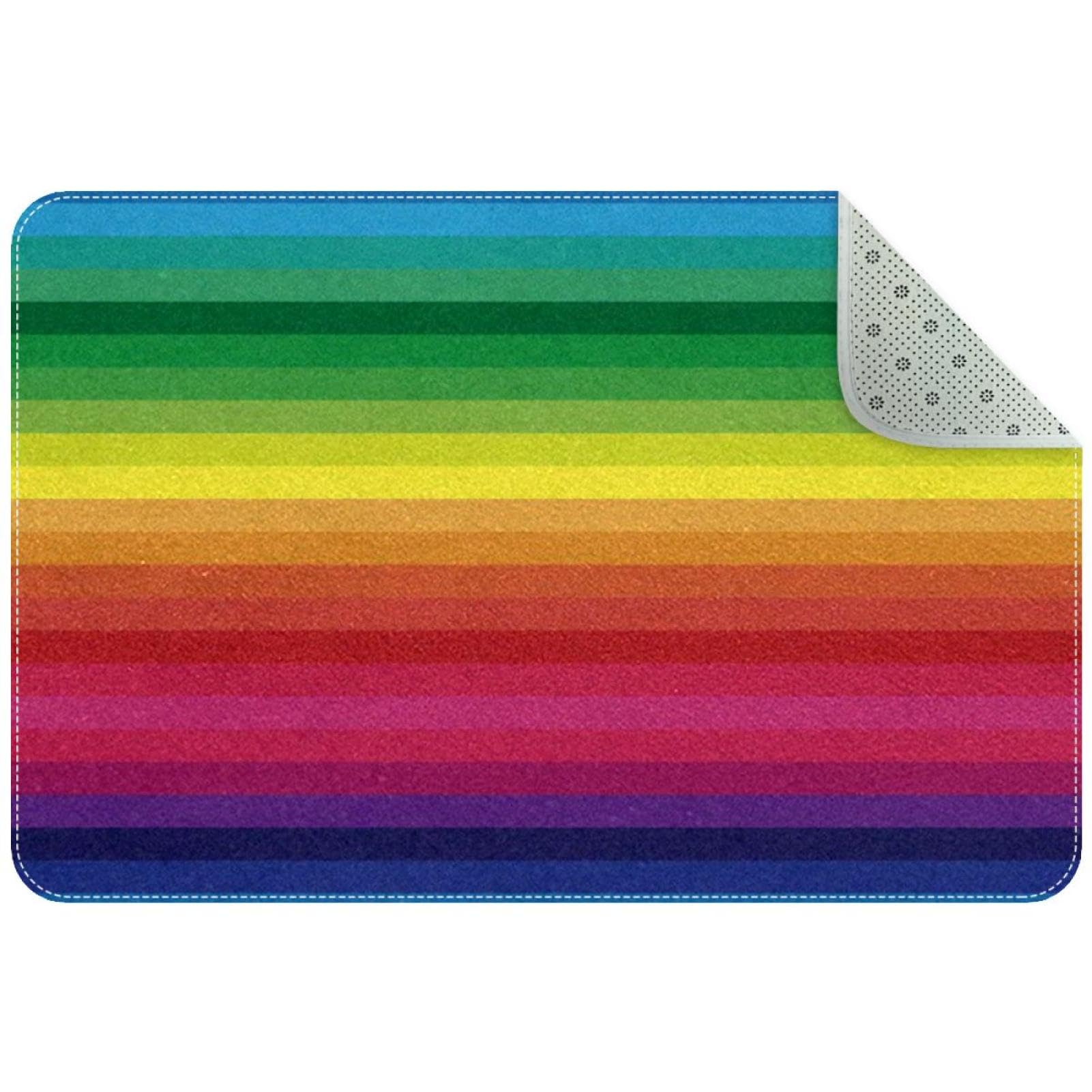 Paillasson arc-en-ciel anti-glisse : tapis de sol 80 x 50 cm pour sécuriser votre seuil