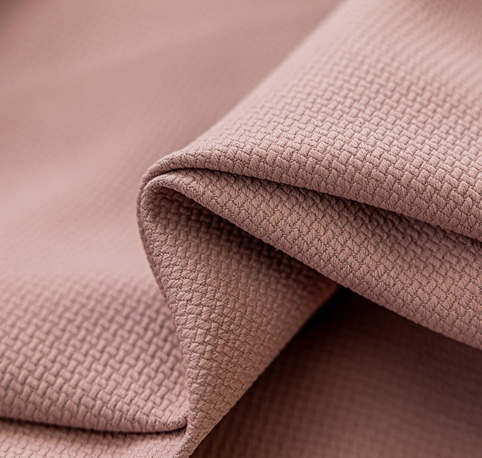 Rideau de Fenetre Interieur Salle de Bain, Voilage Fenetre Boheme Texture Géométrique Rose Gris Voilage Fenetre Vintage Polyester Lot de 2 137x160cm
