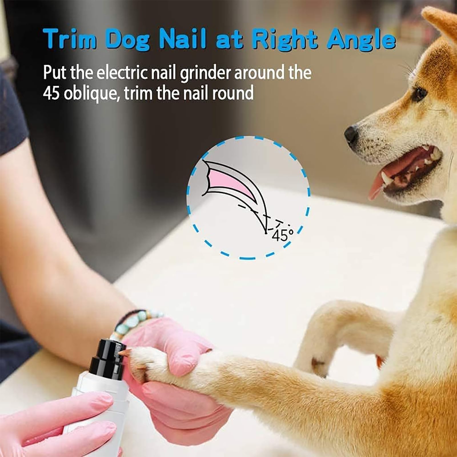 Cortaúñas Para Gatos, Kit De 3 Cortaúñas Para Mascotas Con Mango Ergonómico, Potente Motor De 2 Velocidades/funcionamiento Silencioso (50 DB)/amoladora De Brocas De Tambor De Diamante, Para Perros