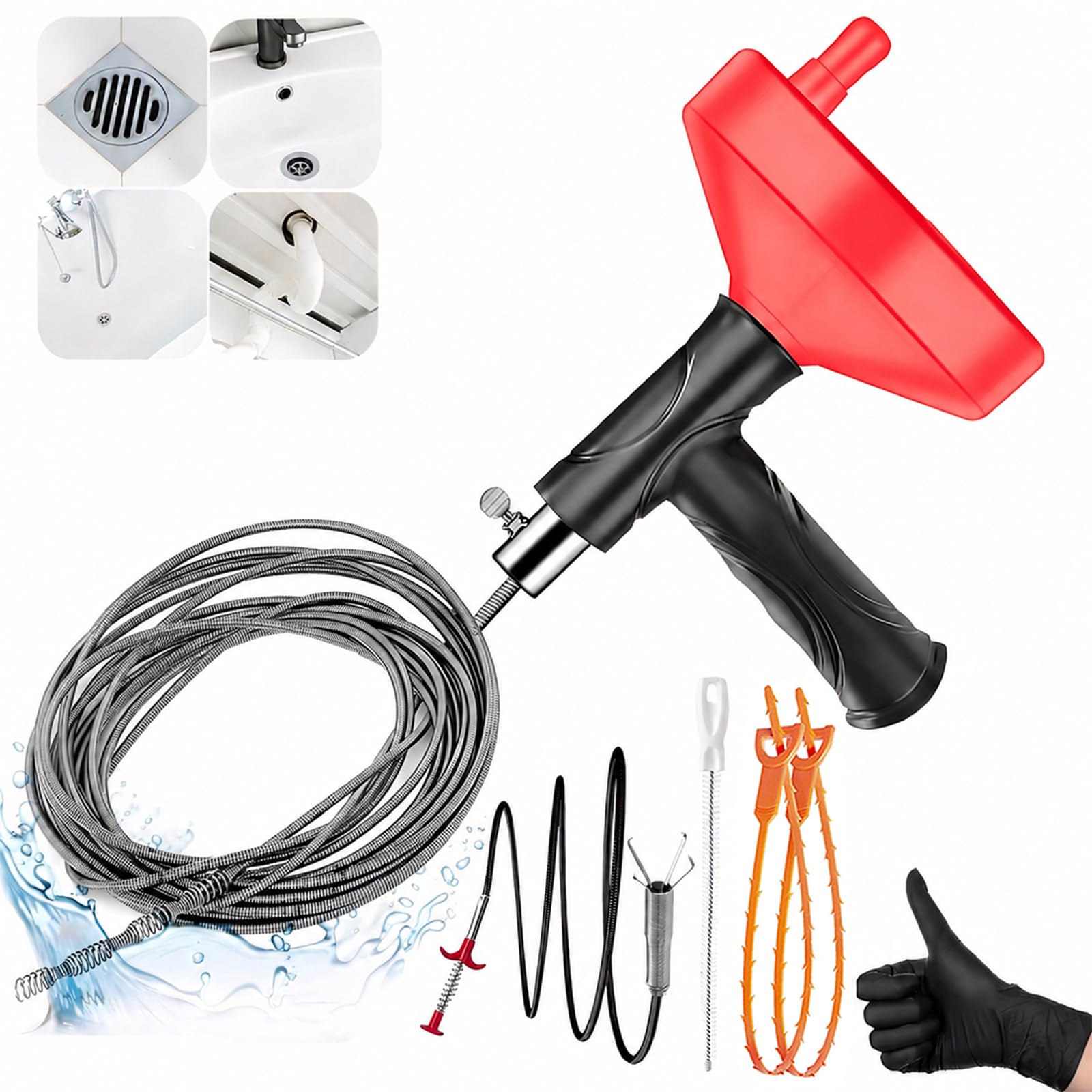 FCZMO 33 Ft Drain Snake Auger