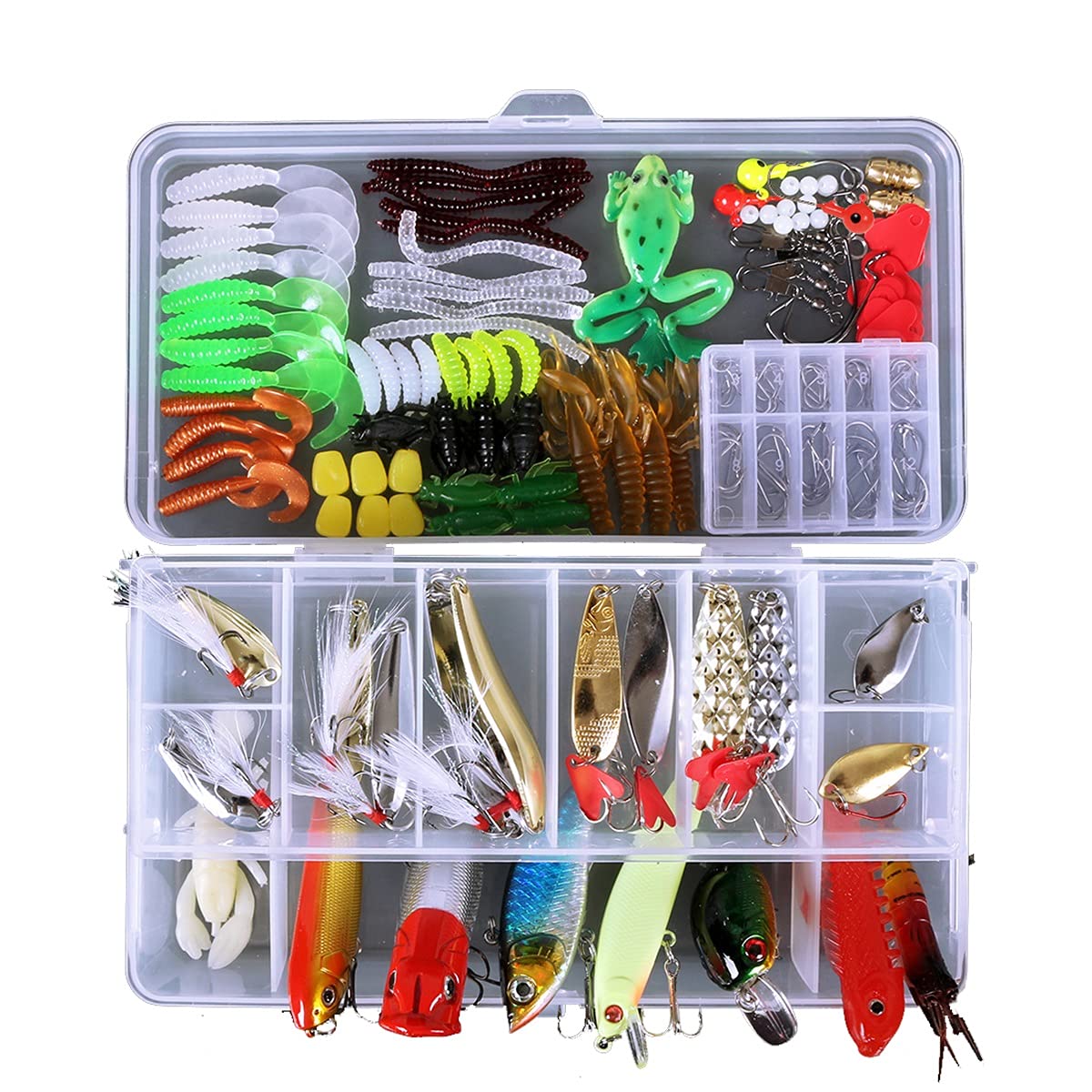 Amazon.co.jp: 釣りルアーセット Crankbaits、Spinnerbaitsを含む181個