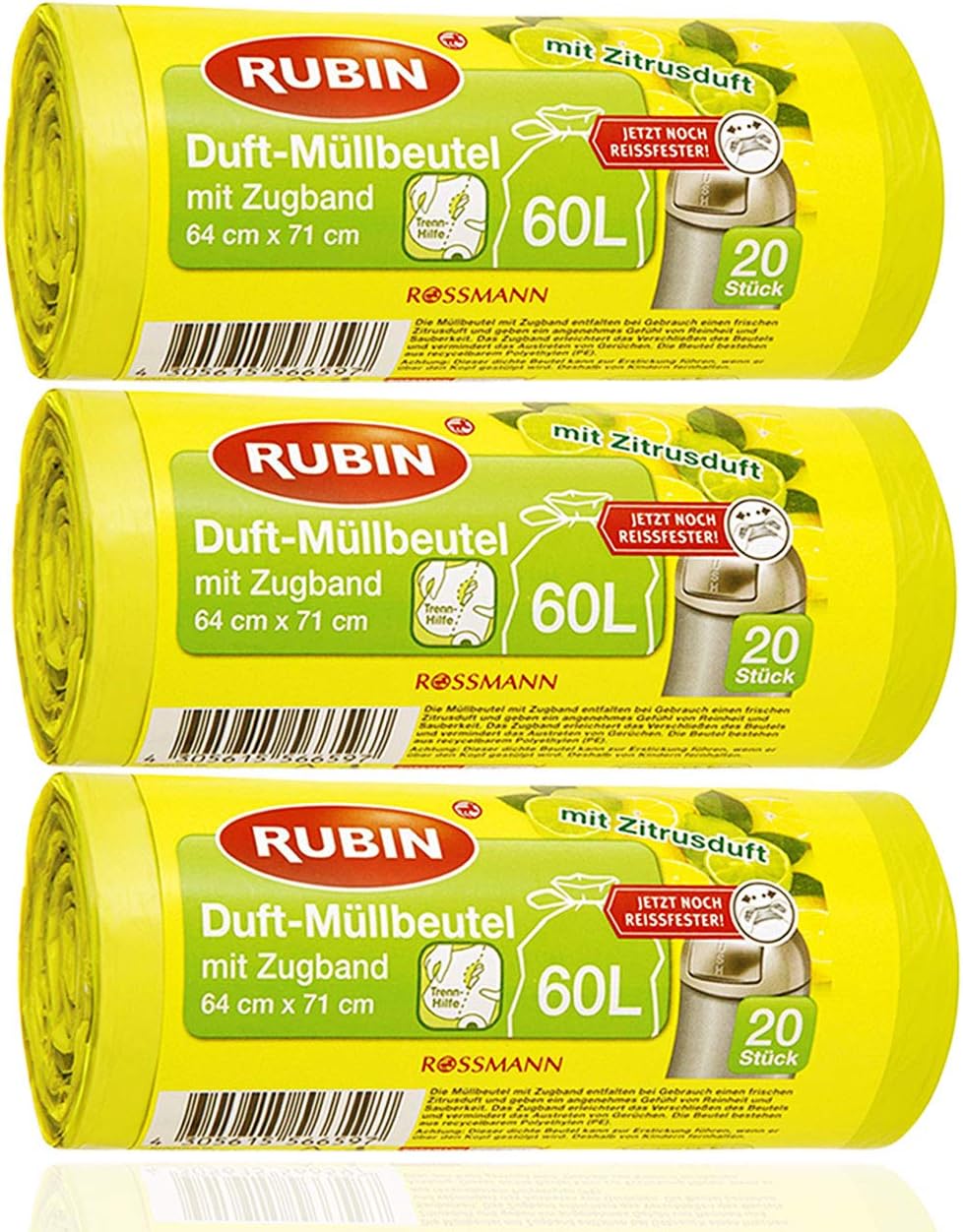 Sacchi Per Rifiuti TSP 60 L Riciclati - Rotolo Da 20 Pezzi, 25 µm, 100% Materiale Riciclato - Foto 4