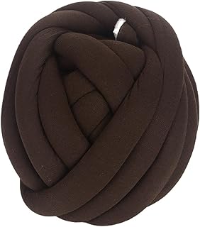 Hilo grueso de 0.45 libras de hilo súper suave lavable para brazo para bricolaje, sofá, cama, manta, almohada, cama de mascotas y valla de cama (color: N12 - marrón)