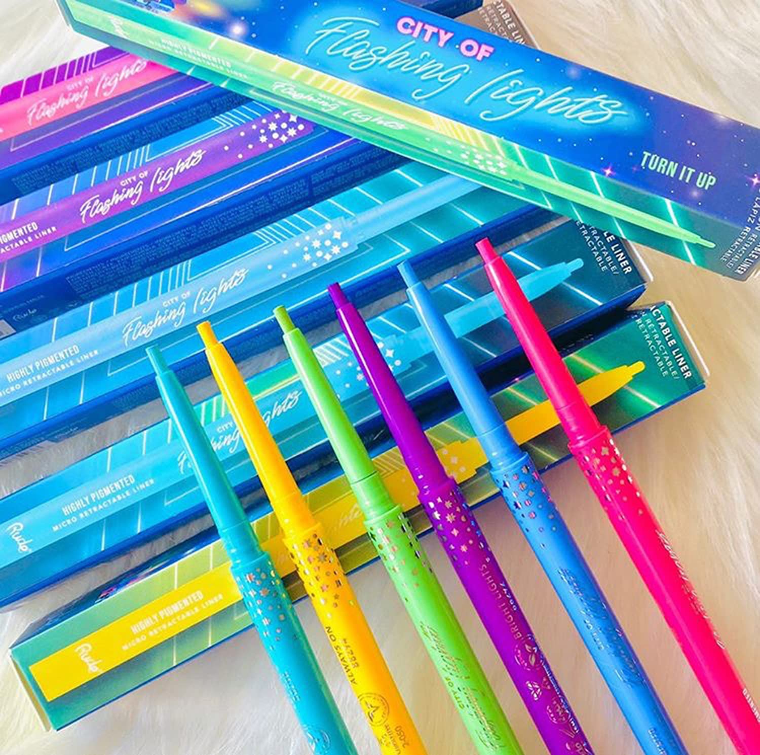 RUDE City of flashing lights Micro Retractable liner, Show Time