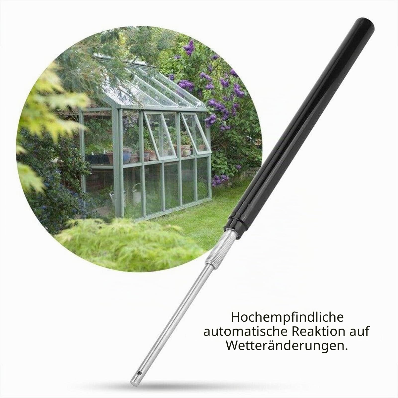 Automatischer Fensteröffner Fensterheber für Gewächshaus Gartenhäuser, Automatischer Fensterheber Öffnen und Schließen durch Temperatursteuerung für Gewächshaus 7 kg Hubkraft 45cm Öffnungshöhe