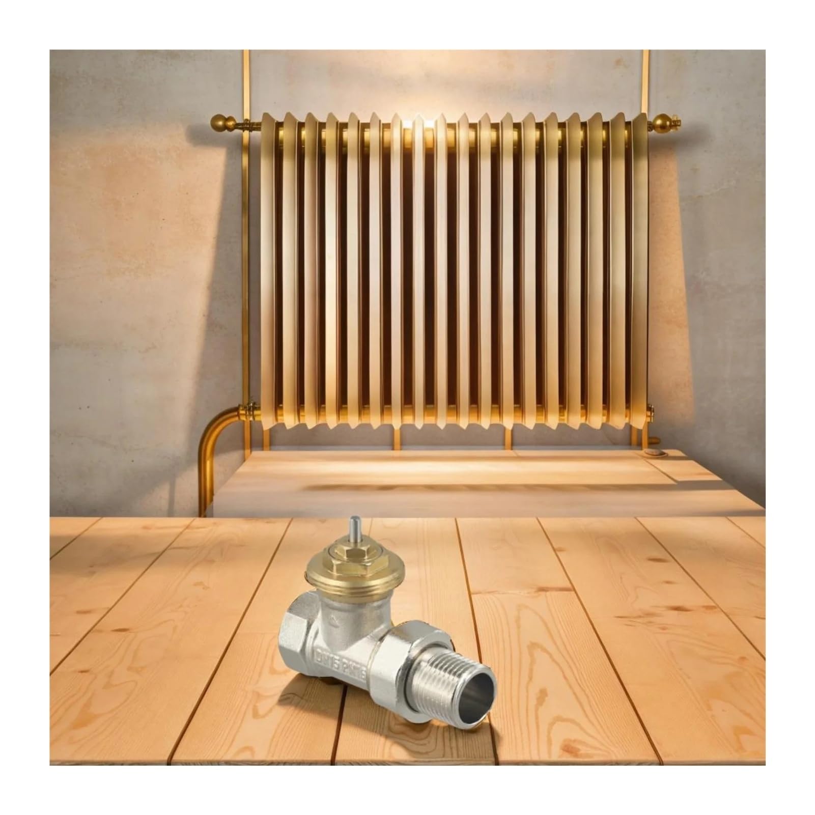 Valvola di regolazione termostatica in ottone DN15/DN20/DN25 da 1 pz senza testa nichelata(DN20)