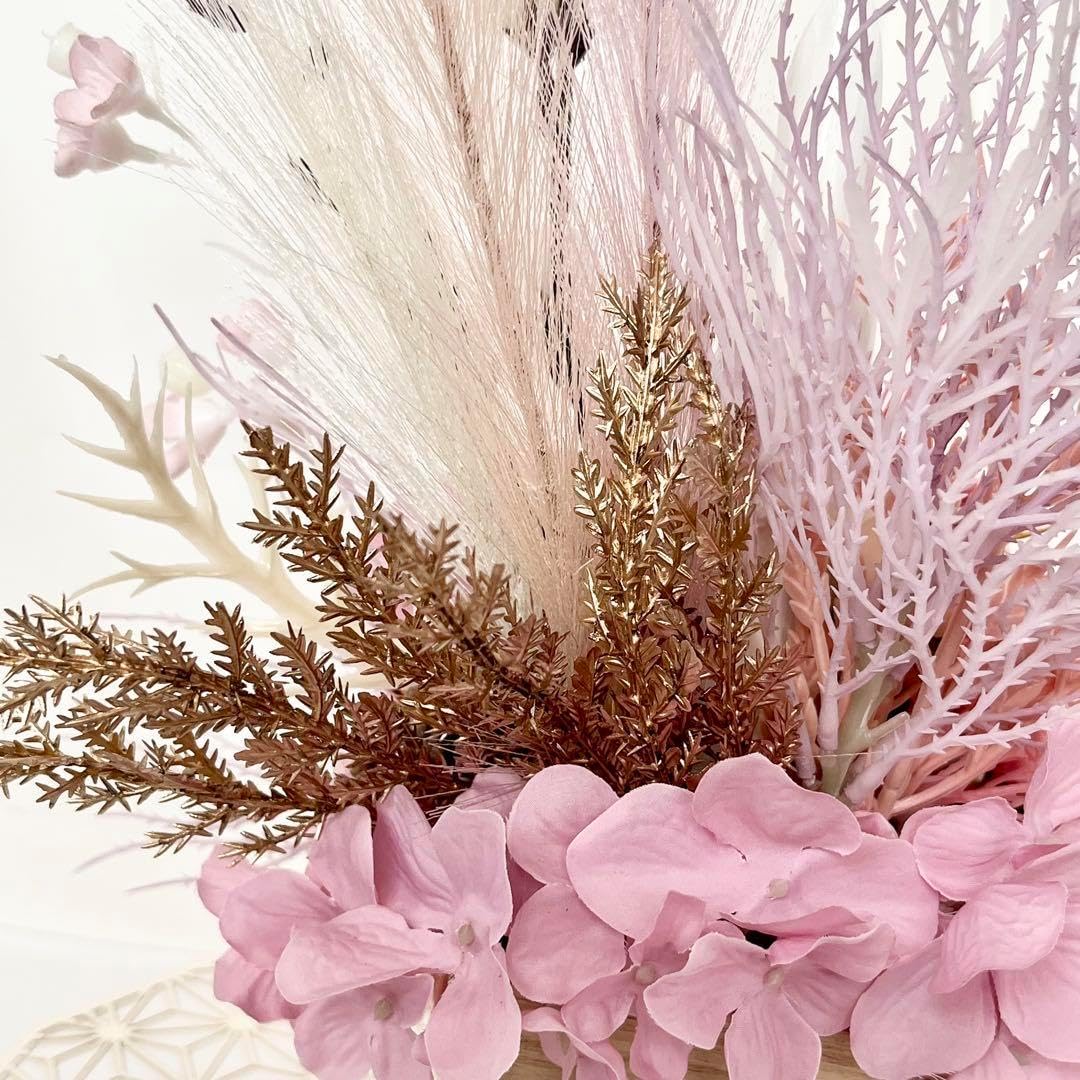 お正月飾り 門松 白 ナチュラル パープル くすみパープル モダン門松