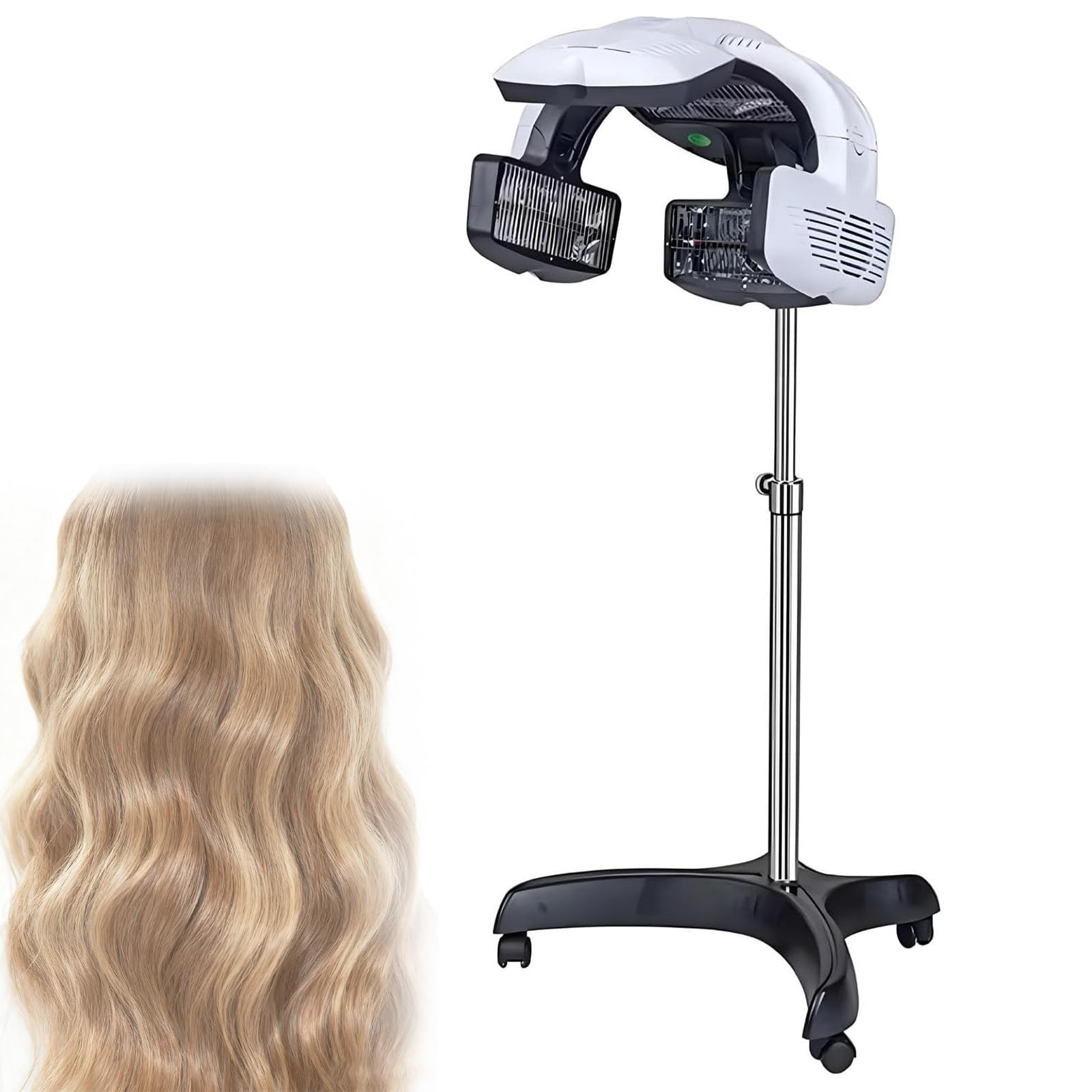 Hair Color Processor,with LCD Display,with 5 Heating Discs,360° Swivel Adjustable Arm,for Drying, Dyeing, Perming Hanging Vertical