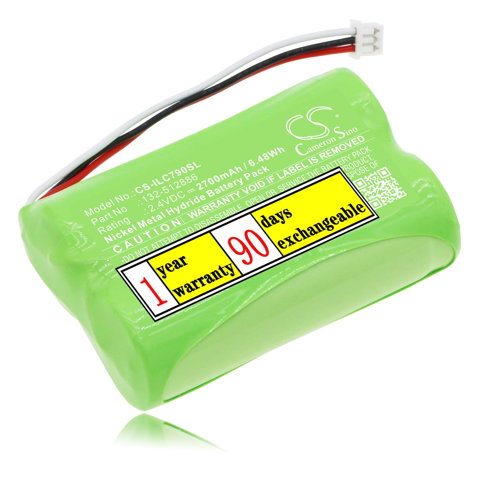 2700mAh 132-512886 2.4V High-Performance Replacement Battery for ILCO 79 Lock Dorma Kaba 79 Locks Kaba 790 Locks ILCO 132-512886 Dorma PA000497/2700mAh