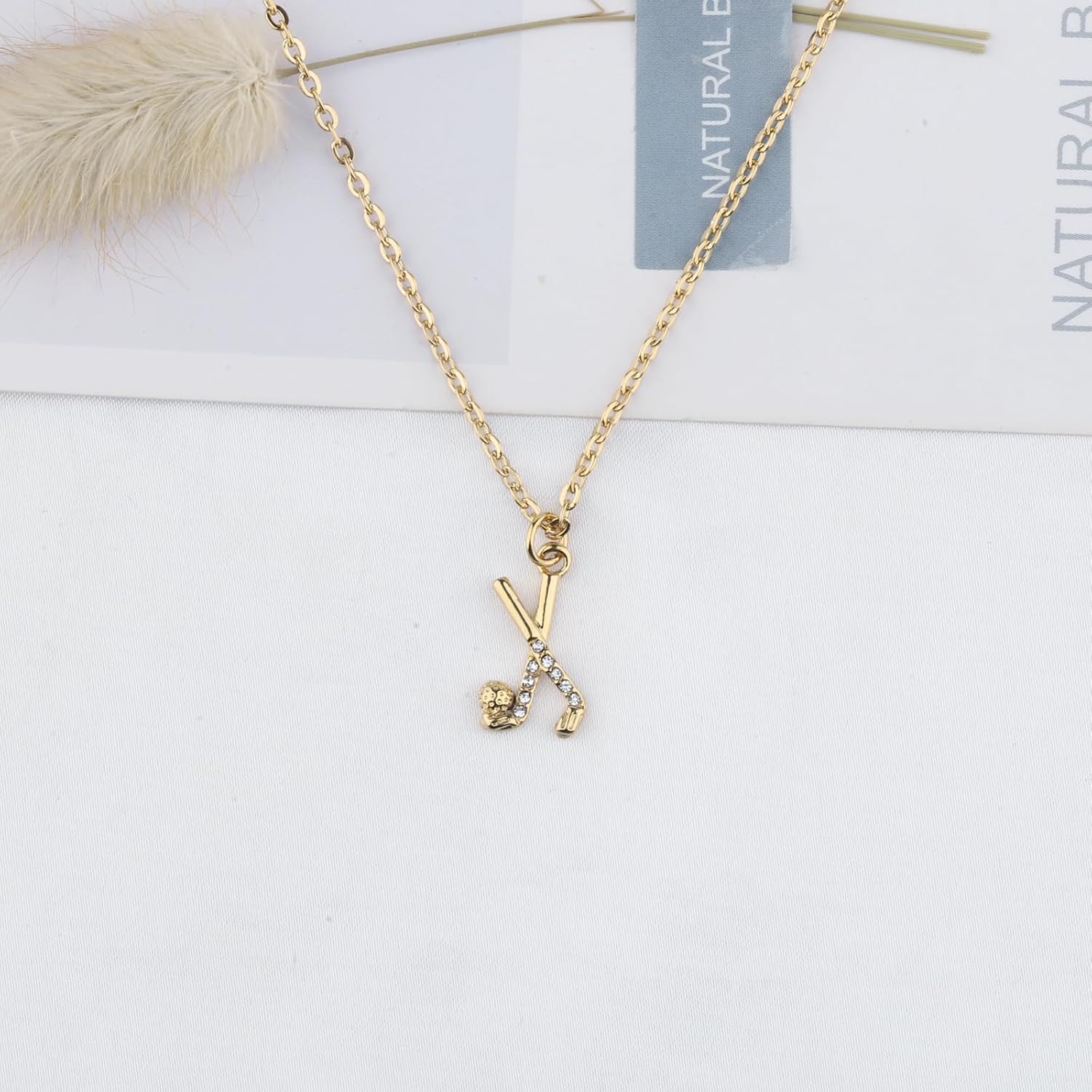 UJIMS Golf Necklace for Women Golf Player Gifts Golf Club Jewelry Golf Gifts for Golfers Golf Lover Golf Team Coach Gift (GoldGolfNecklace) - Image 3