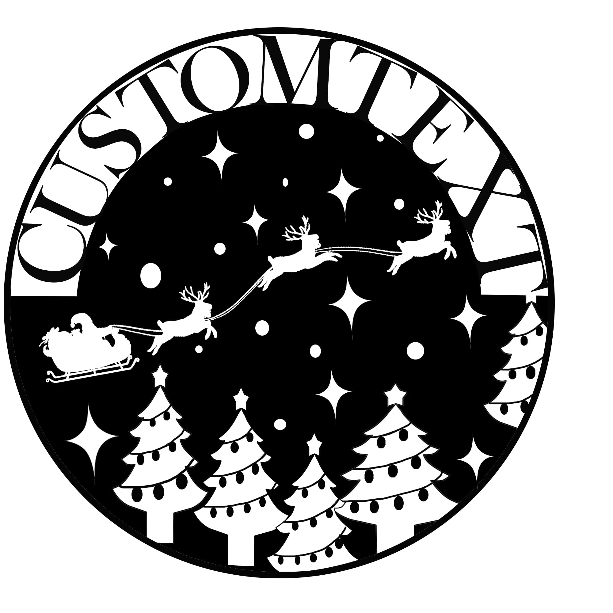 Letrero de Metal con Nombre rústico Personalizado con Luces LED, Letrero de Nombre con Monograma de Ciervo de Navidad, decoración de Arte de Pared de Puerta Delantera Personalizada