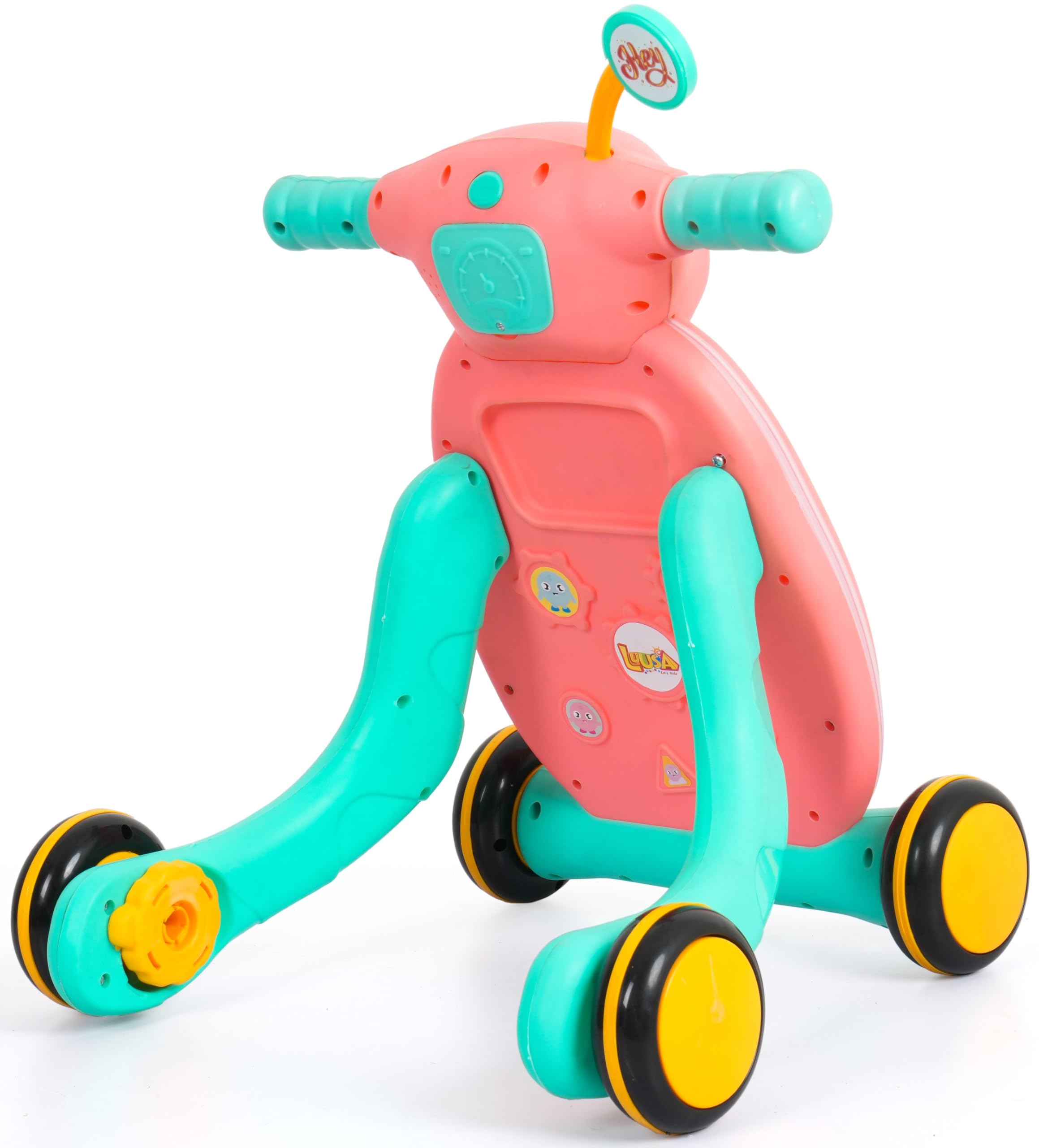 Goyal's Tiny Tracker Baby Walker Early Education Activity Center with Lights, Sounds and Ball Game, Baby Push Walker (Pink) - Image 5 thumbnail
