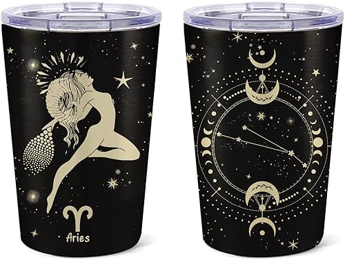 Miniatura 6 de tatamonkey Regalos de escorpio para mujeres, vaso de constelación de escorpio, vasos de acero inoxidable del zodiaco, fanáticos de la astrología,