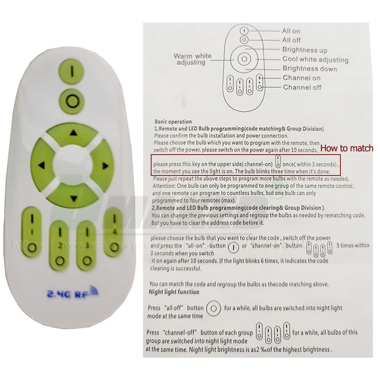 Pilote LED Intelligent 2,4 GHz Avec Télécommande – Transformateur Variateur Pour Bande LED 12-60W, Changement De Couleur - 12