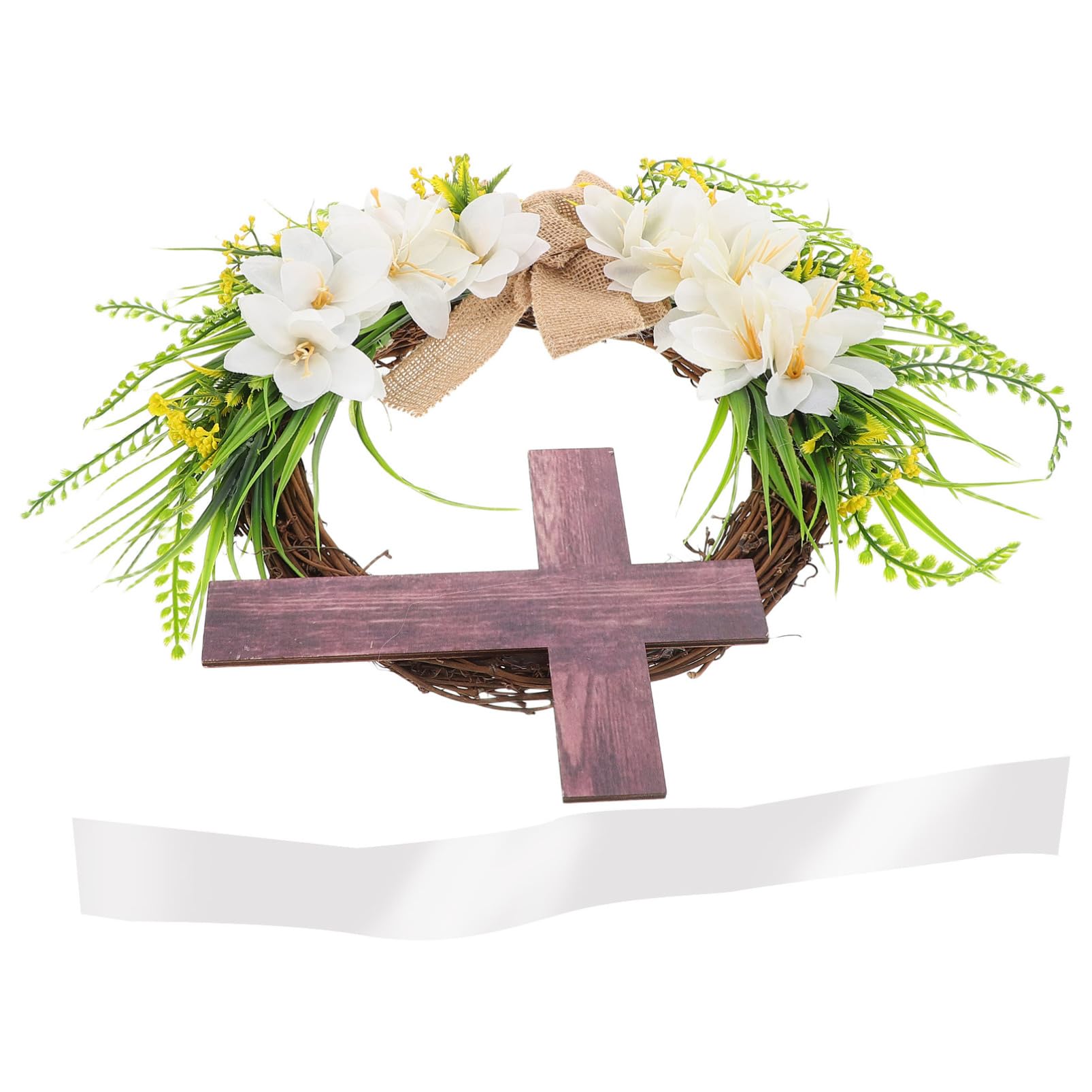 Couronne de Pâques pour porte d'entrée et mur : décoration rustique fleurie