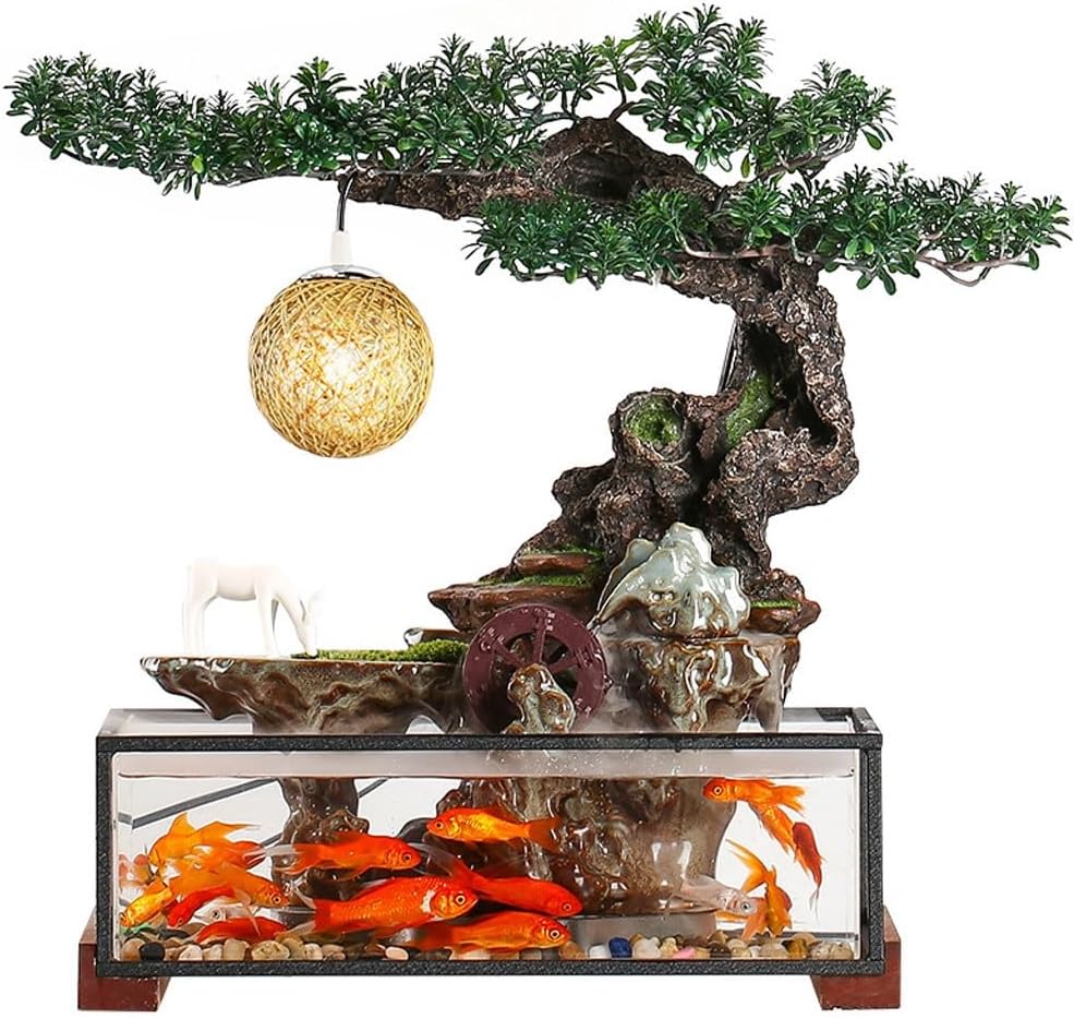 Indoor Fountain Study Desk Water Fish Tank Ornaments Home Living Room Desk Decoration Water Circulation Fountain Tabletop Fountain