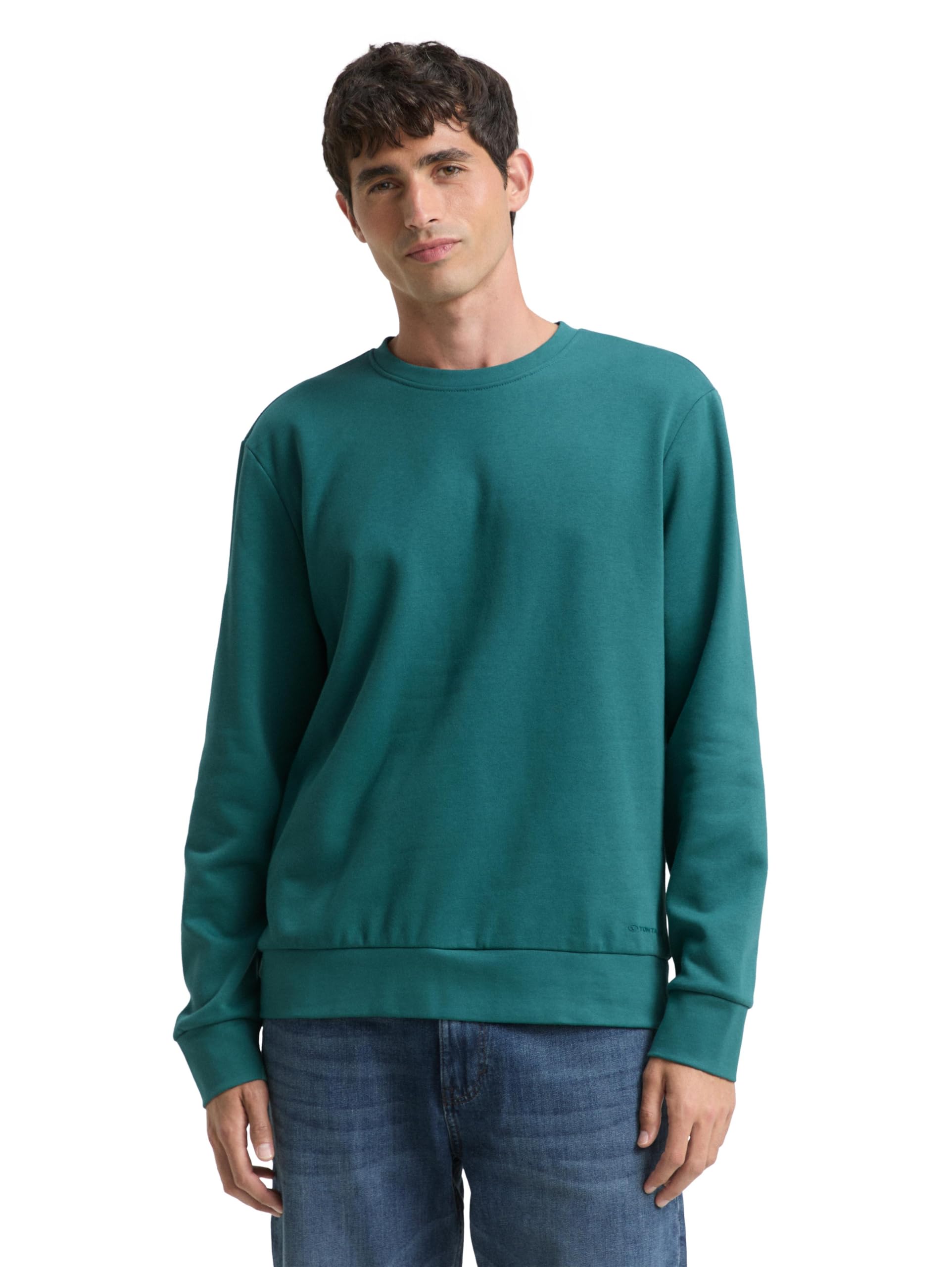 Tom Tailor Herren 1047826 Basic Sweatshirt in Unifarben
