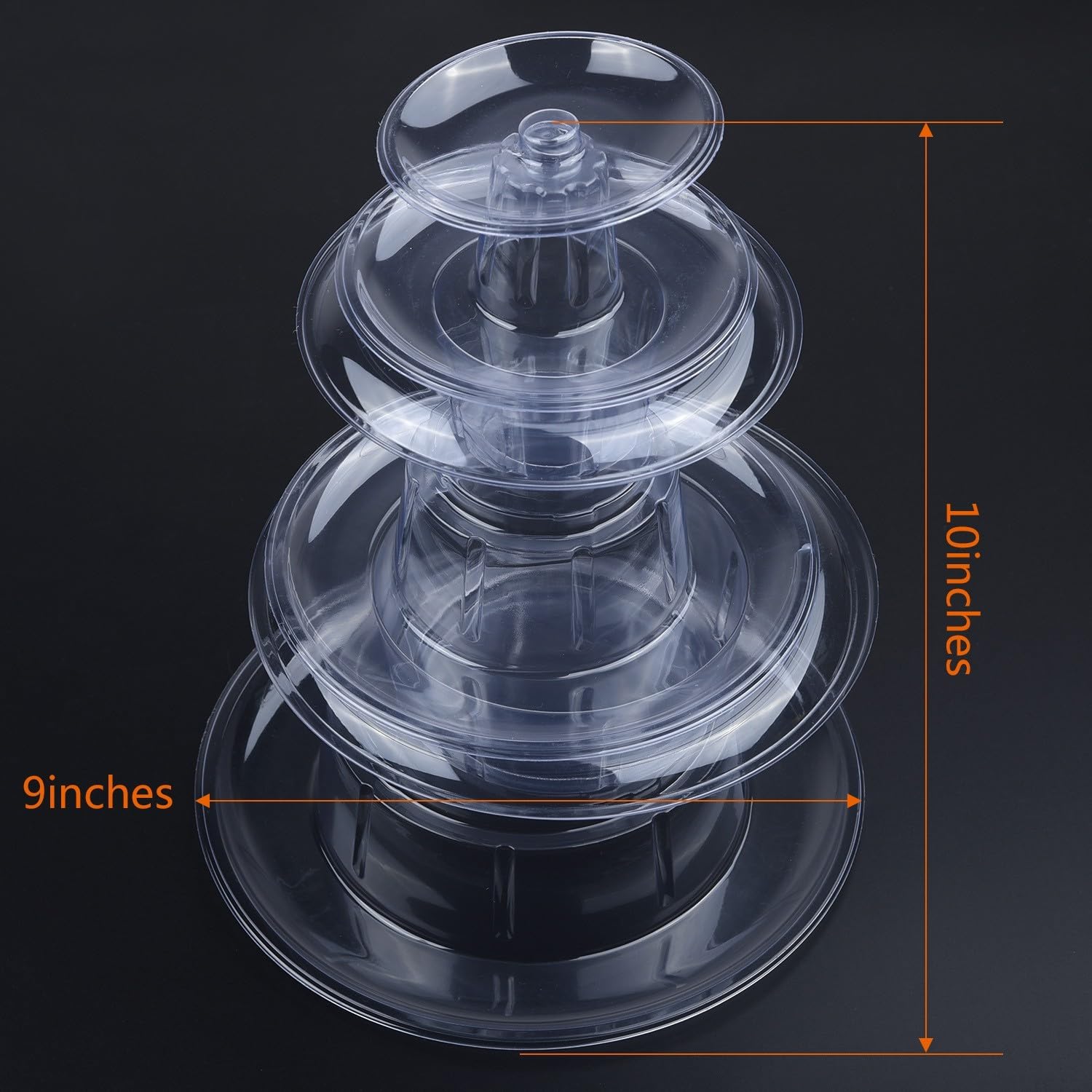 Présentoir à macarons en PVC transparent à 6 étages pour améliorer la beauté de votre présentoir à desserts