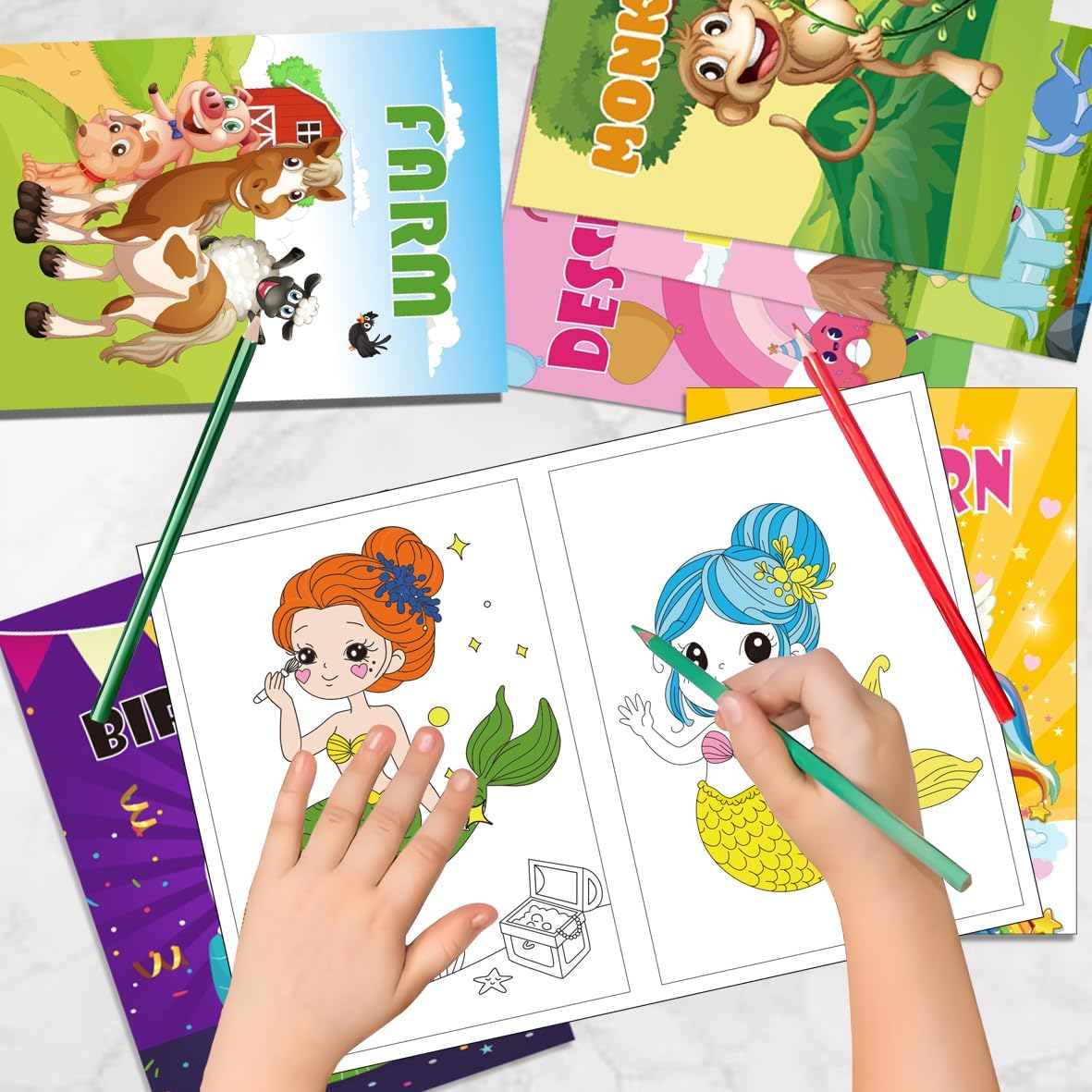 Elfew 20 Pièces Livre de Coloriage pour Enfants 3-8 Ans, Mini Coloriage | 320 Dessins Uniques et Labyrinthes, Pochette Surprise Enfant Cadeau Anniversaire, Mini Livre de Coloriage pour Enfants 4 à 8