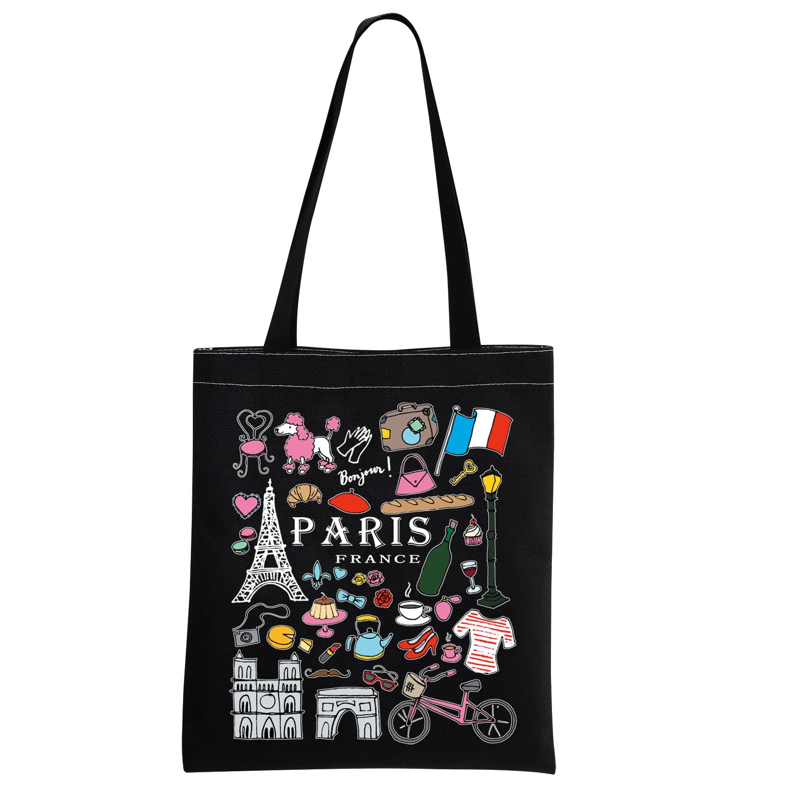 MNIGIU Paris Tote Bag France Lovers Gift Paris Travel Gift P-aris Souvenir G-ift P-aris Welcome Bag