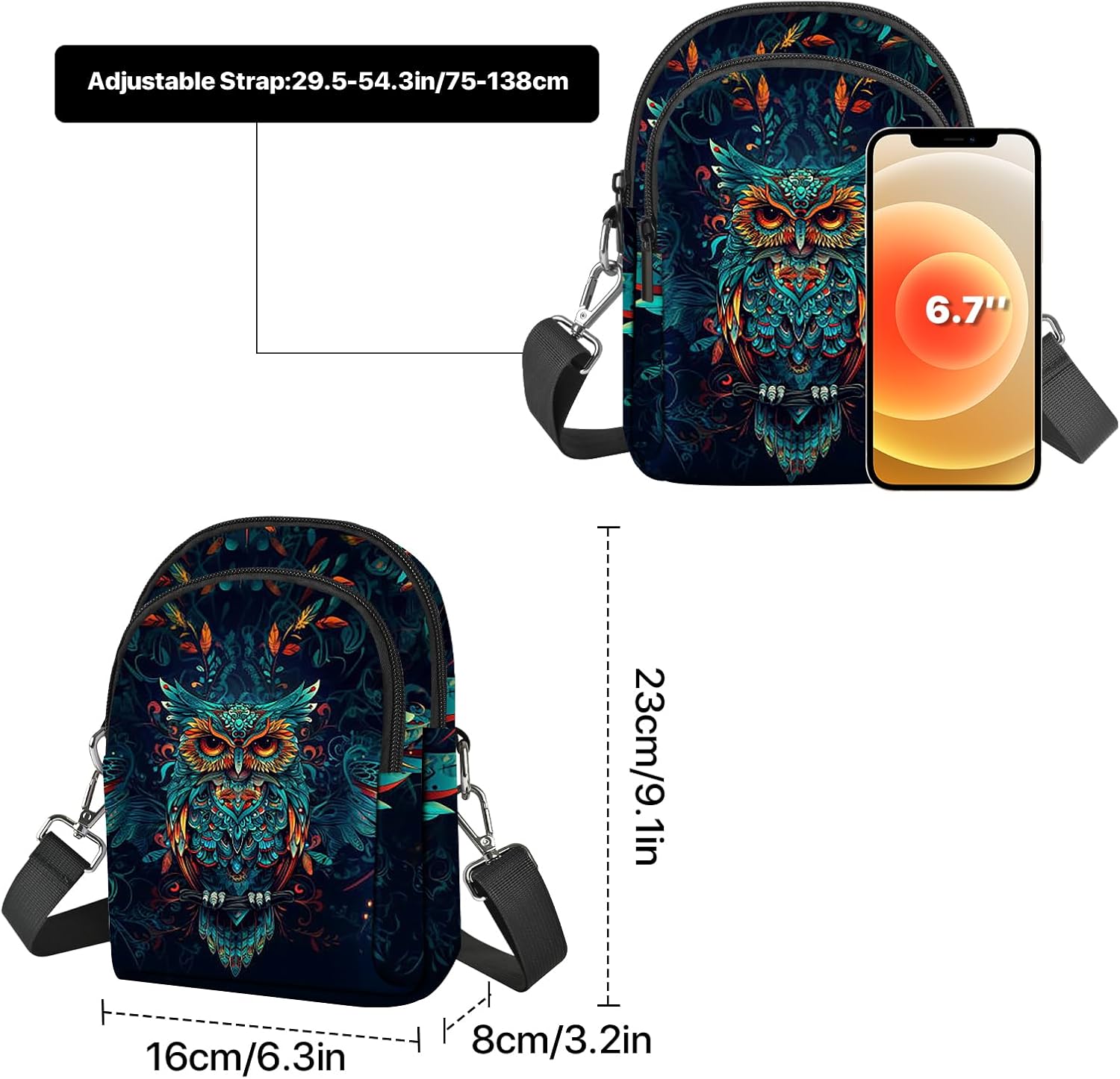 Small Crossbody Bag for Women Cell Phone Purse with Adjustable Strap Shoulder Purses Wallet Bags Shopping - Image 4