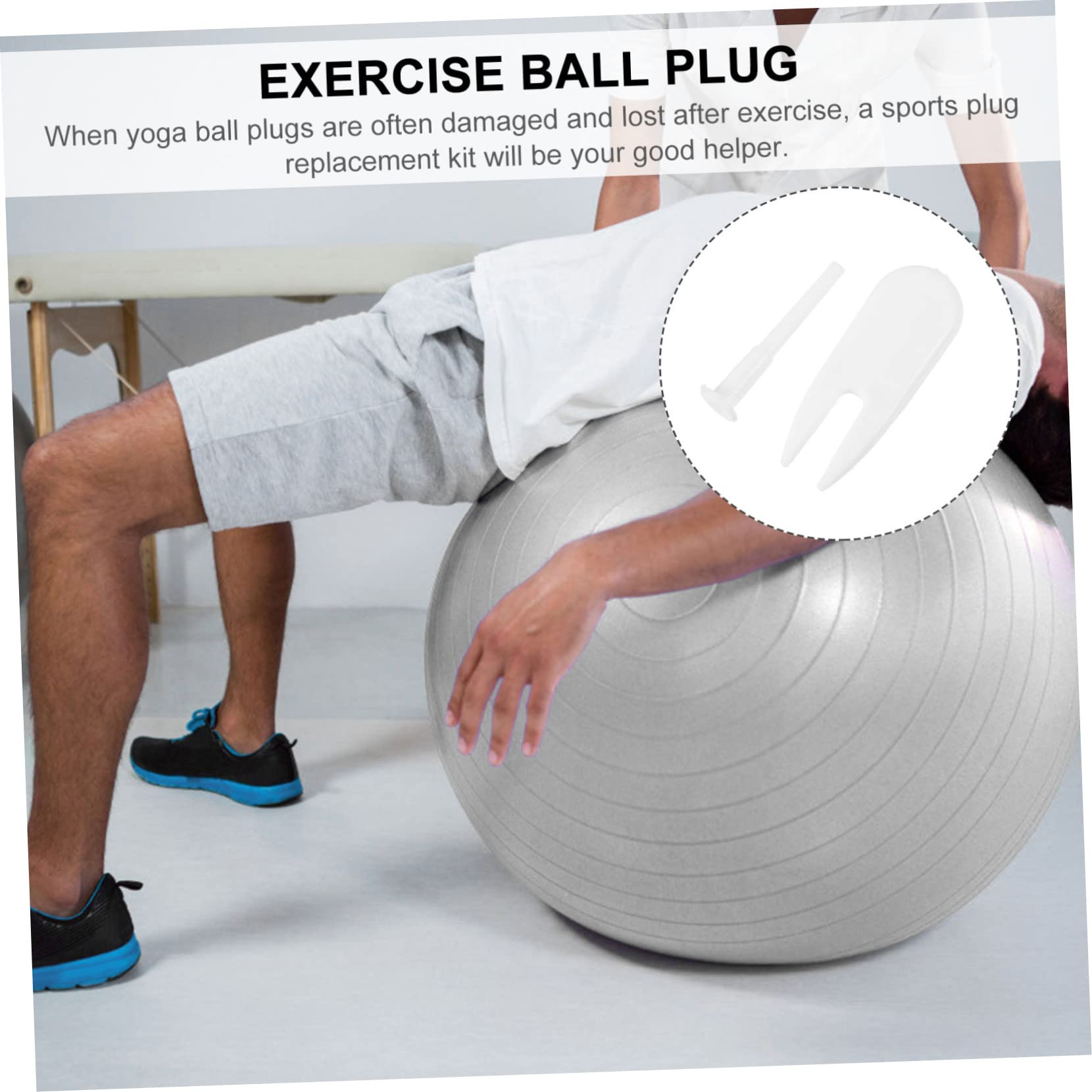 SUPVOX Exercise Ball Replacement Plug 6 Pack Pp Yoga Ball Air Lock Hornball Puller for Workout