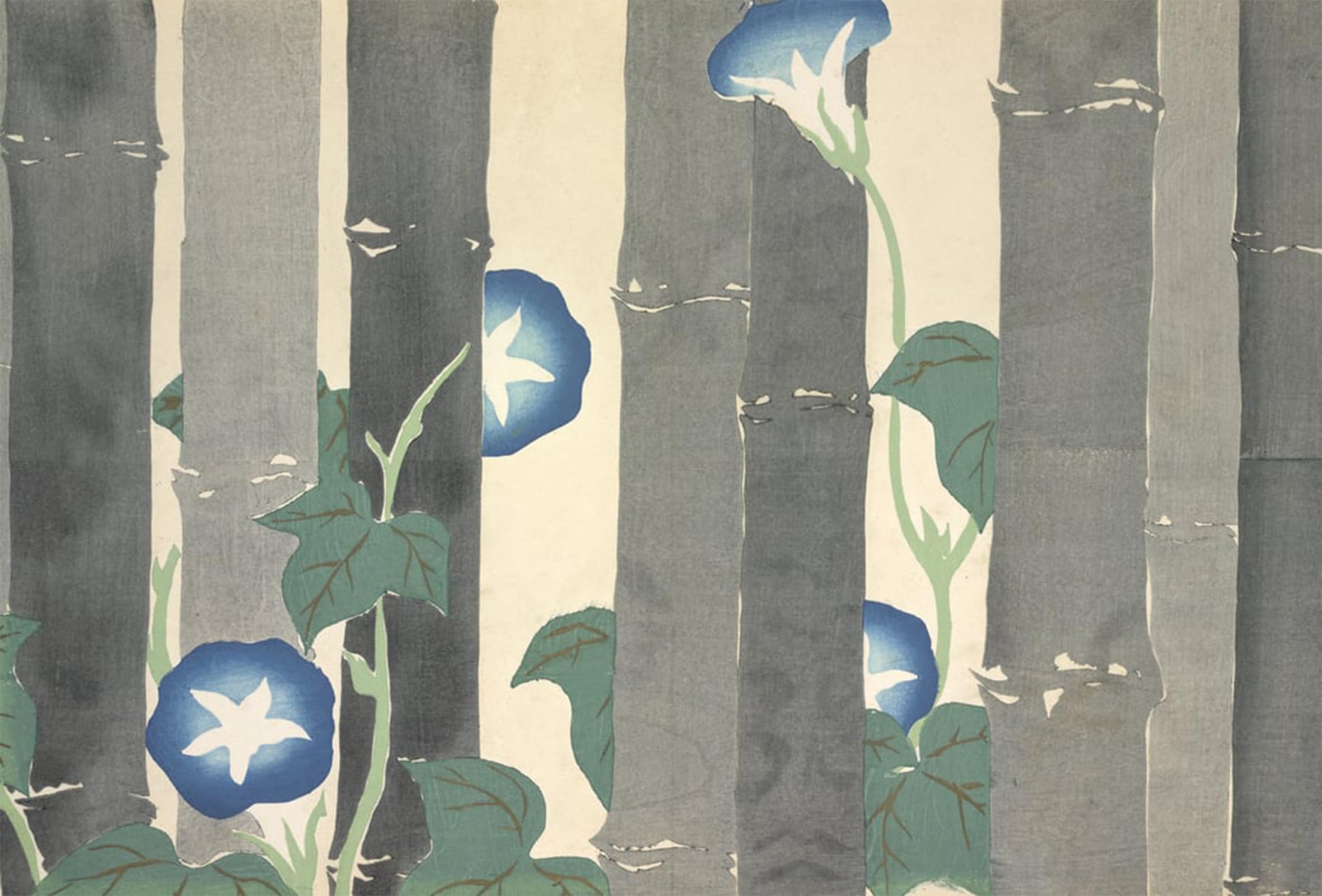 ARTXLXXBN Famous Art Print Poster Vintage Wall Art Asagao From momoyo Gusa by Kamisaka Sekka Canvas Art Poster for Home Decor 60x90cm