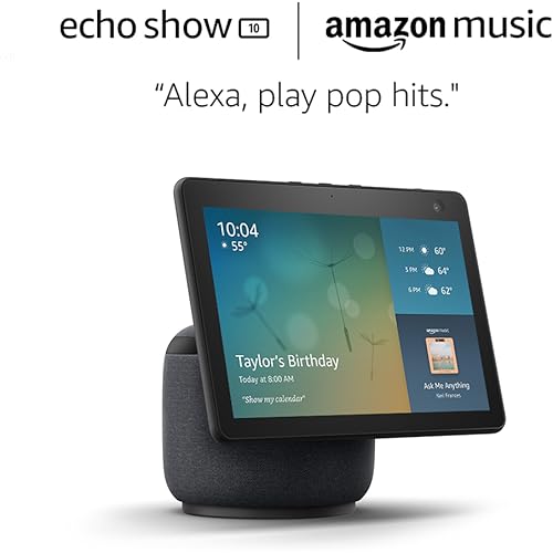 Echo Show 10 Charcoal and 6 months of Amazon Music Unlimited FREE w/ auto-renew
