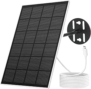NETVUE Solar Panel for Bird Feeder Camera only, Type-C Charger, IP65 Waterproof for Outdoors, 3W Continuously Power Supply, 360° Swivel Bracket asin的图片