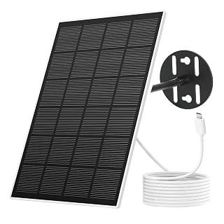 NETVUE Solar Panel for Bird Feeder Camera only, Type-C Charger, IP65 Waterproof for Outdoors, 3W Continuously Power Supply, 360° Swivel Bracket - Amazon product rated Grade A