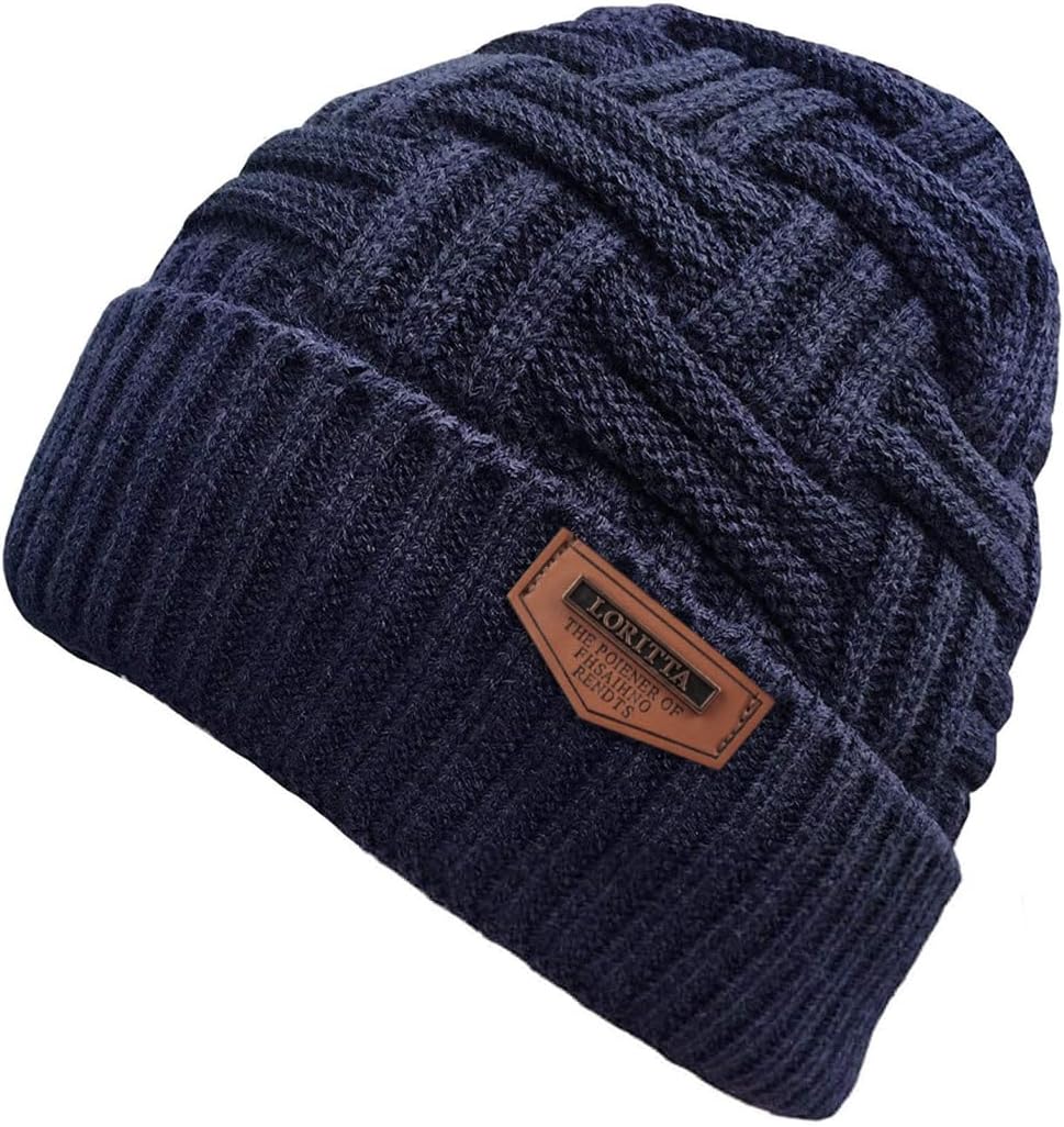 Winter Hat Warm Knitted Thick Baggy Slouchy Beanie Skull Cap for Men