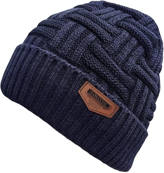 Loritta Winter Hats for Men, Warm Thick Slouchy Beanie Skull Cap | Cozy Thermal, Knit Fleece Lining, Soft Stretchy, For Cold Weather, Outdoor, Stocking Stuffers Gifts