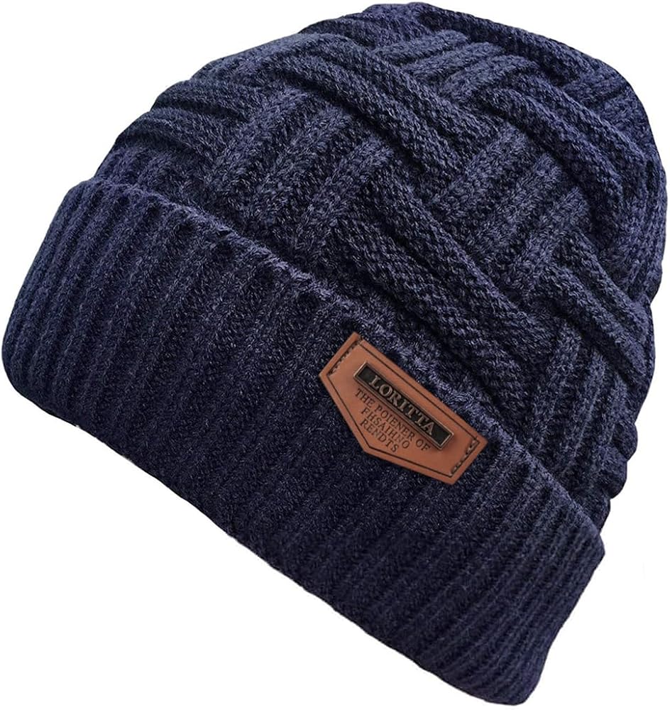 Loritta Men's Winter Knitting Skull Cap Wool Warm Slouchy Beanie