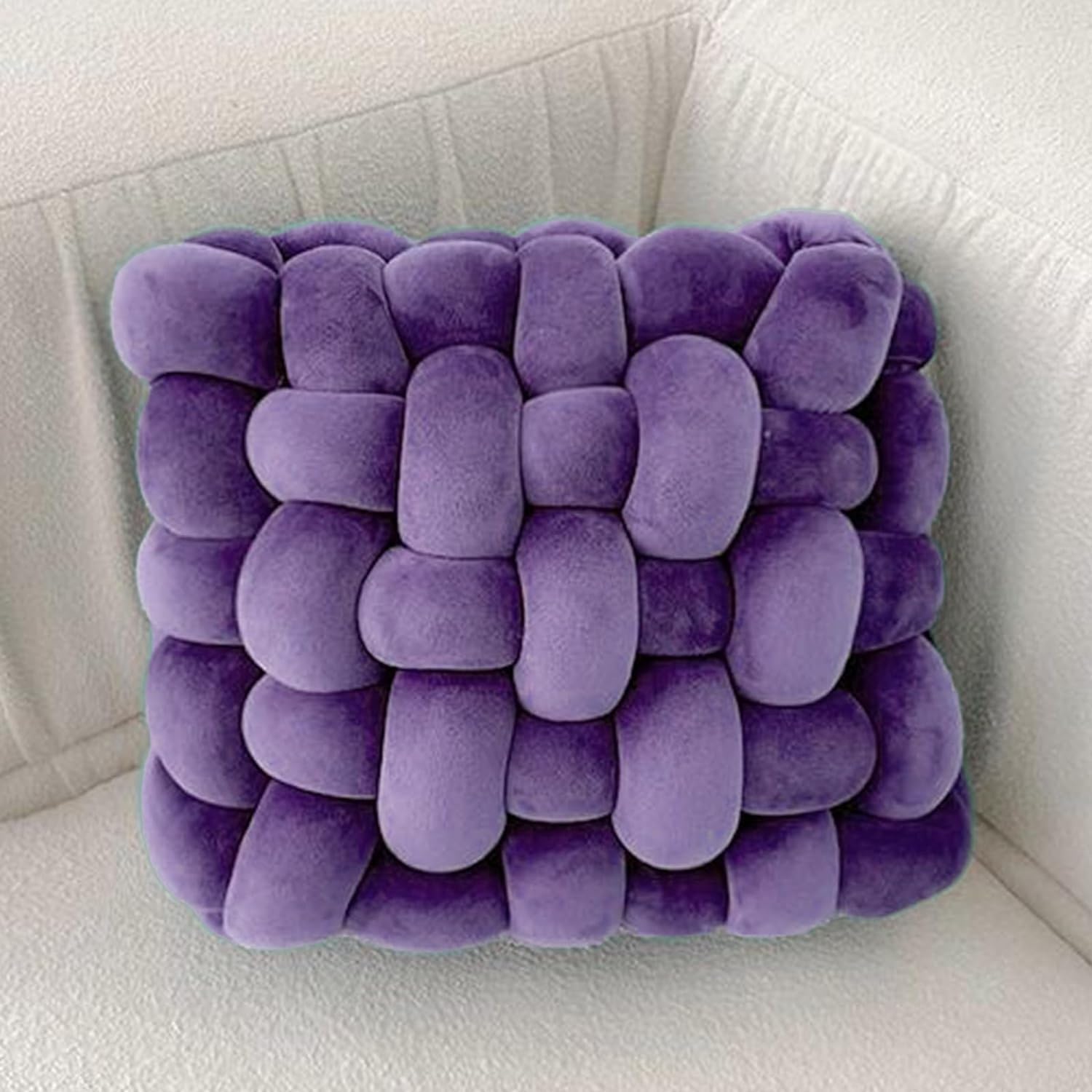 Velvet Chunky Yarn Bulky Giant Arm Knitting Yar n, Super Soft Tubular Weight Jumbo Ya rn,DIY Crochet Hand Knitting Thick Yar n for Blanket,Pet Bed, Rugs Pillow,Handbag(1.1lb-Purple)