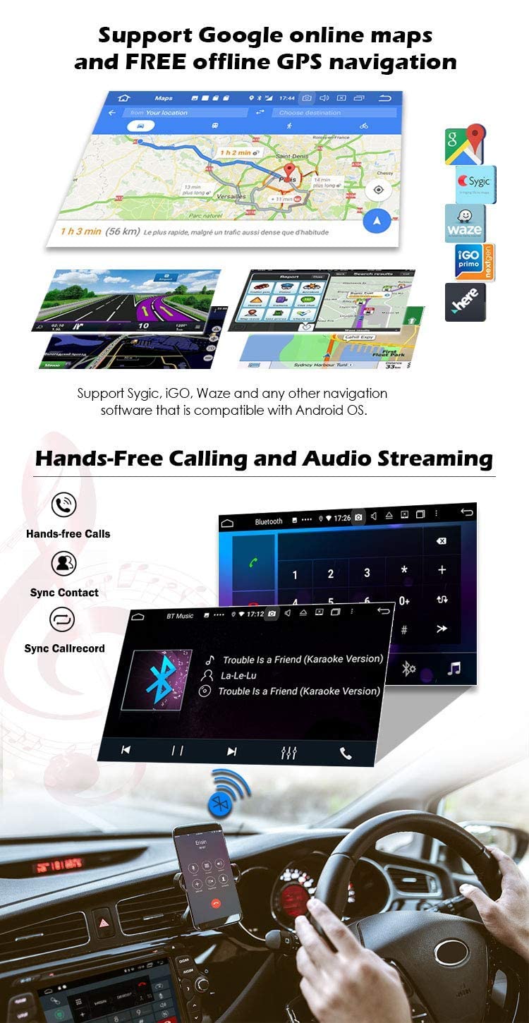 【8-Core 4GB+64GB】Erisin 9 pollici Android 12 Autoradio GPS Navigatore per VW Golf 5/6 Polo 6R Scirocco Passat Tiguan Touran Caddy T5 Seat Skoda CarPlay Android Auto Bluetooth DAB+ WiFi DSP USB OPS