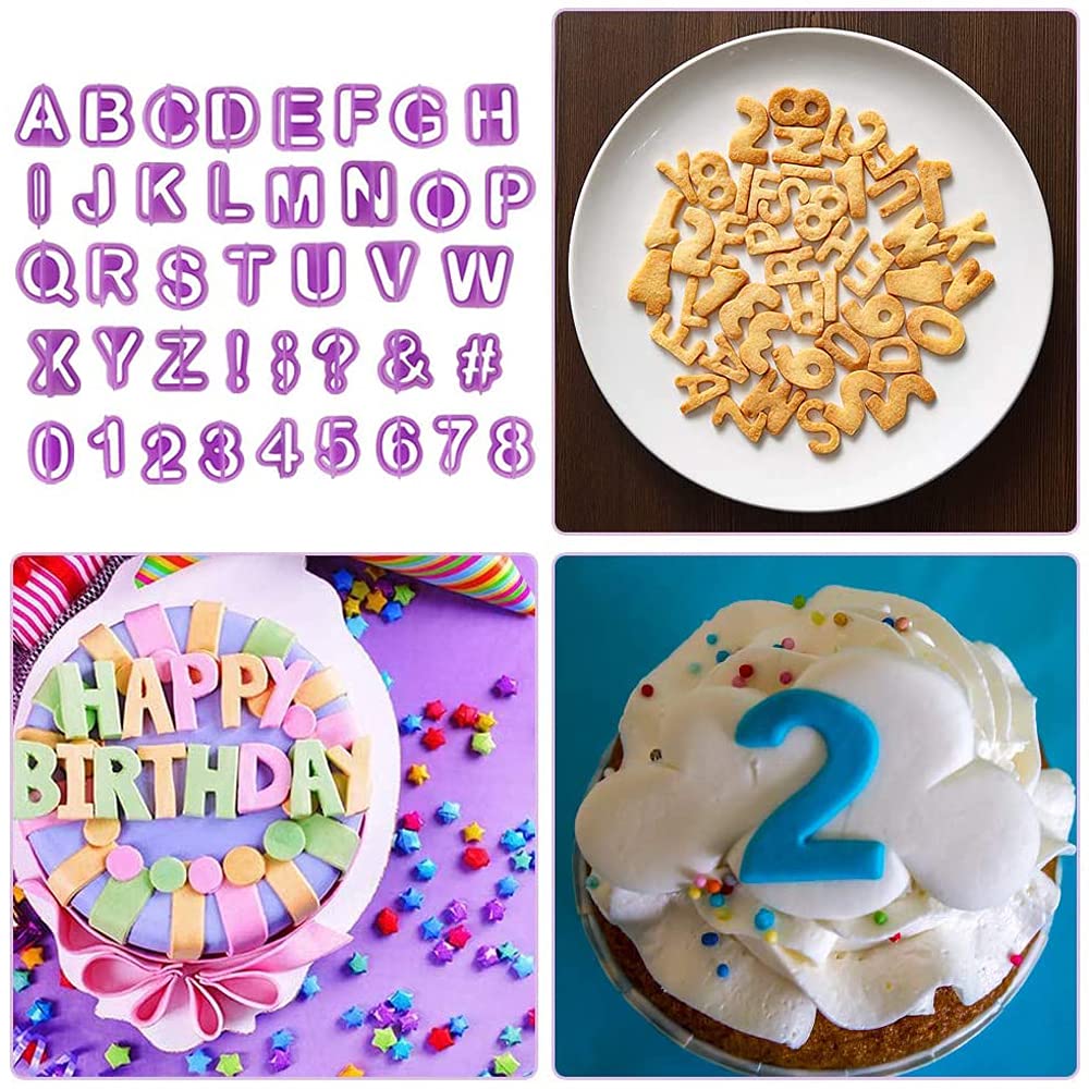 GXGM Emporte-Pièces, Alphabets Lettres Fondant Cookie Moule DIY Cuisson Moule en Acier Inoxydable Alphabet Biscuit Cuisine Gadget Cuisson Accessoires Ensemble