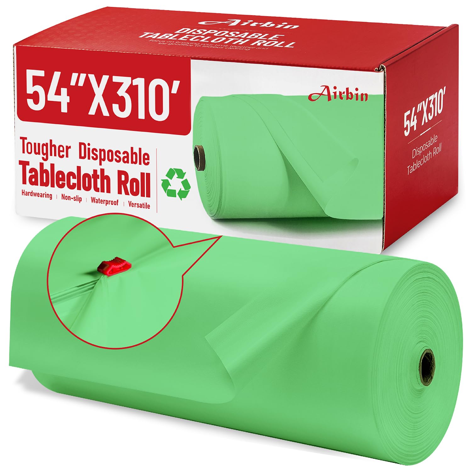 Plastic Table Cloth, 310 Ft X 54 In Table Cloth Disposable PEVA Table Cover