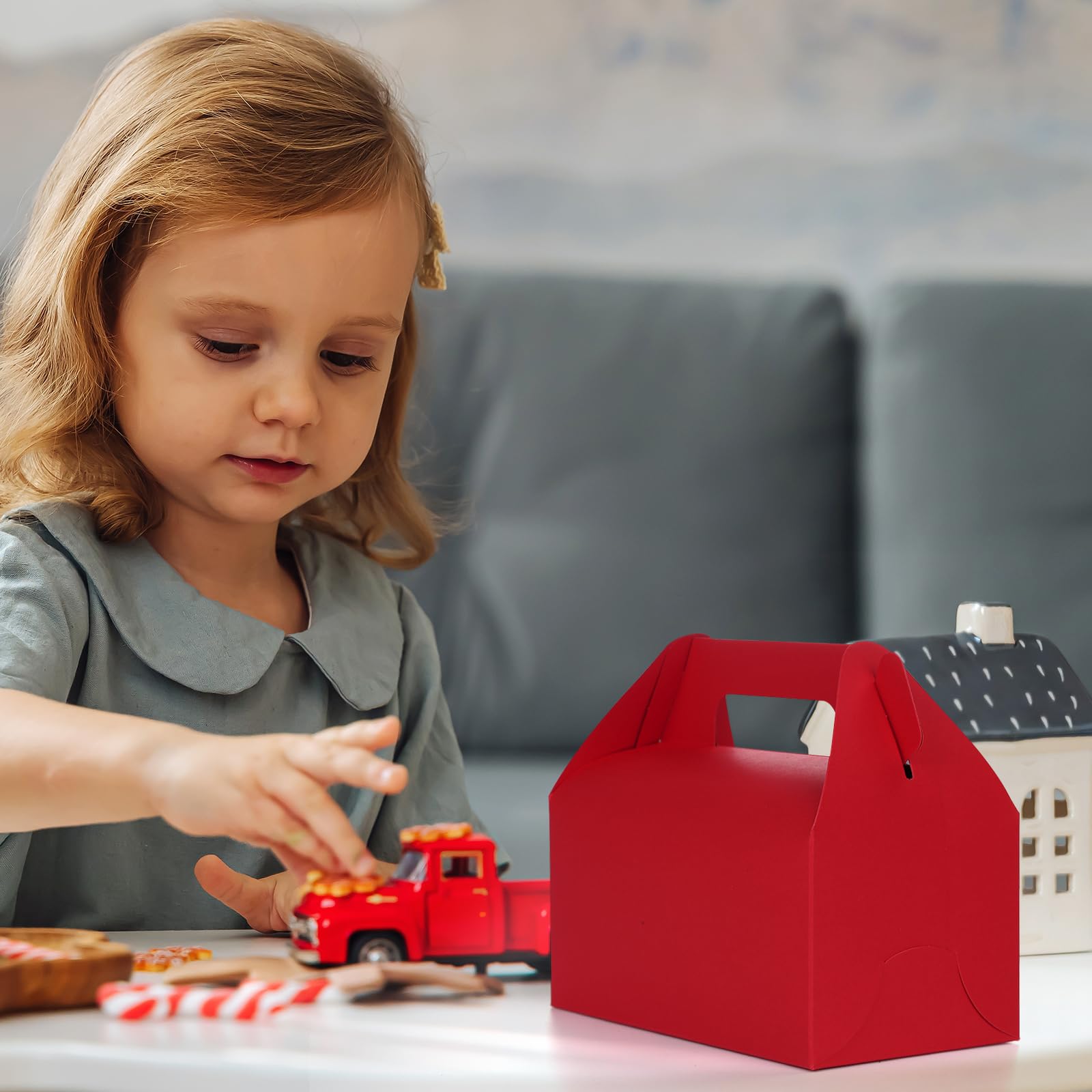 GXFCING Confezione da 30 Scatole Regalo Rosse con Coperchio, 16,3 x 9,3 x 8 cm, Scatola Cartone Regalo per Feste di Compleanno per Bambini, Matrimoni, Baby Shower, Natale