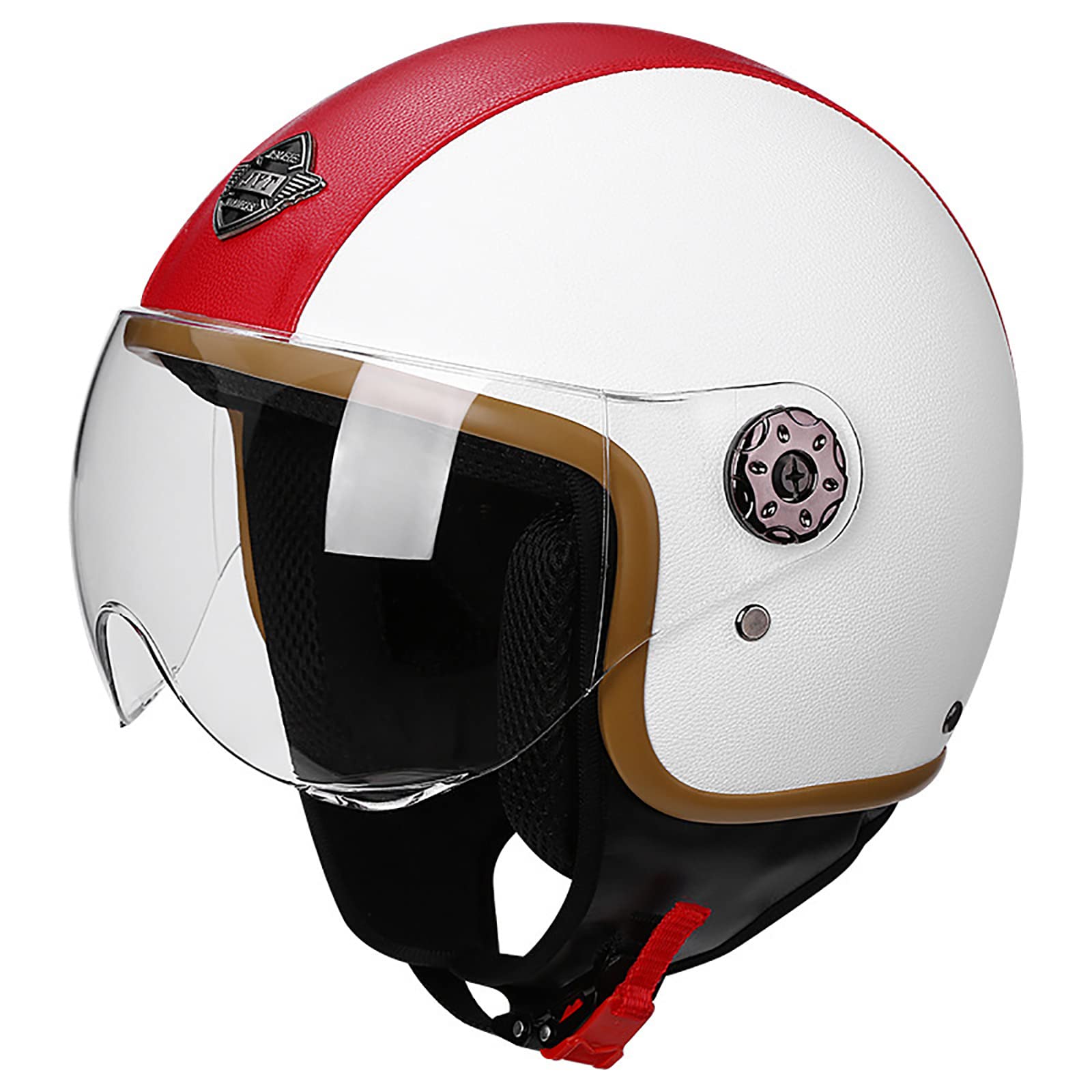 Casco motocicleta retro JATIBOSH ideal para paseos en scooter por la ciudad y uso diario
