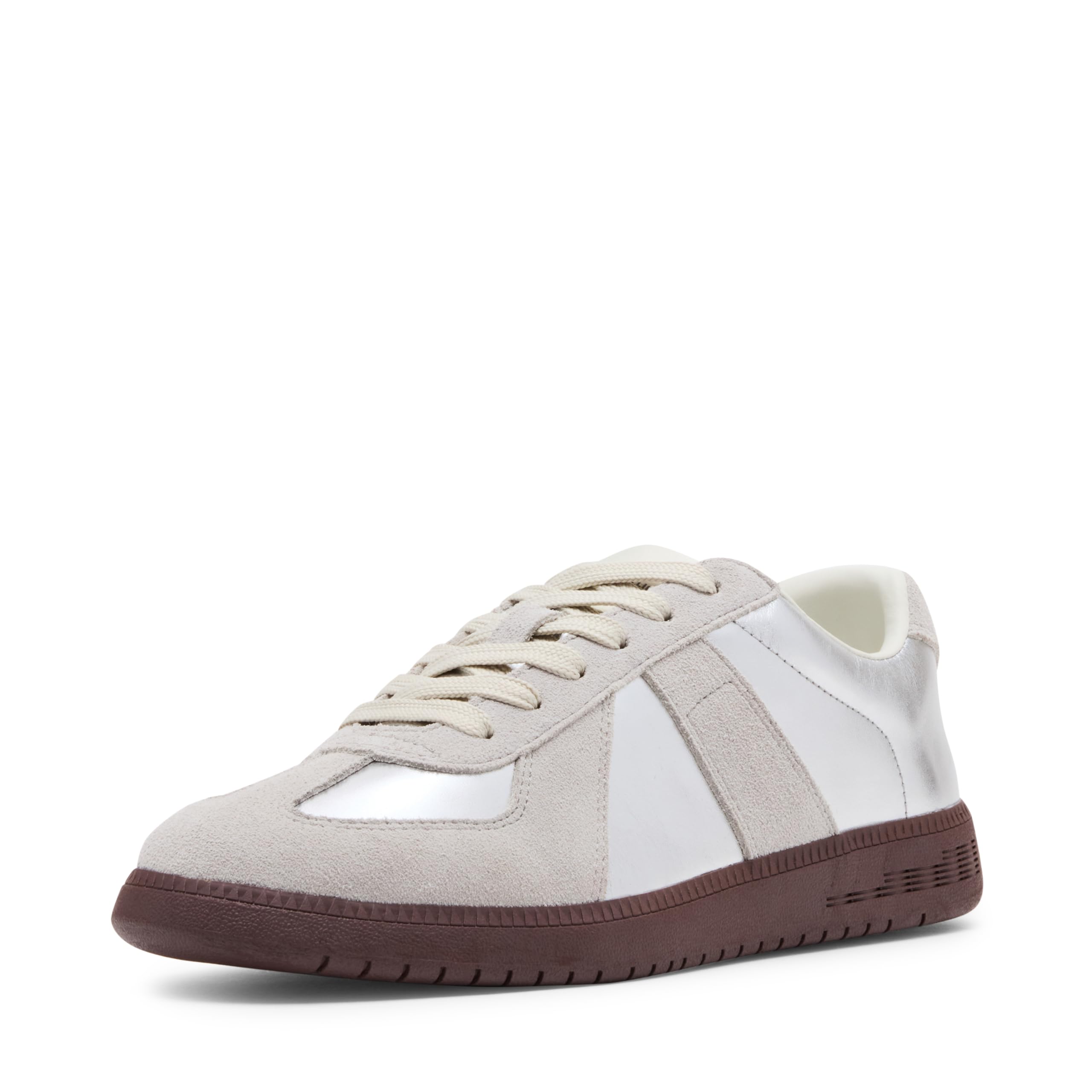 Steve Madden Men's Dixon Sneaker, Silver, 12.5 UK