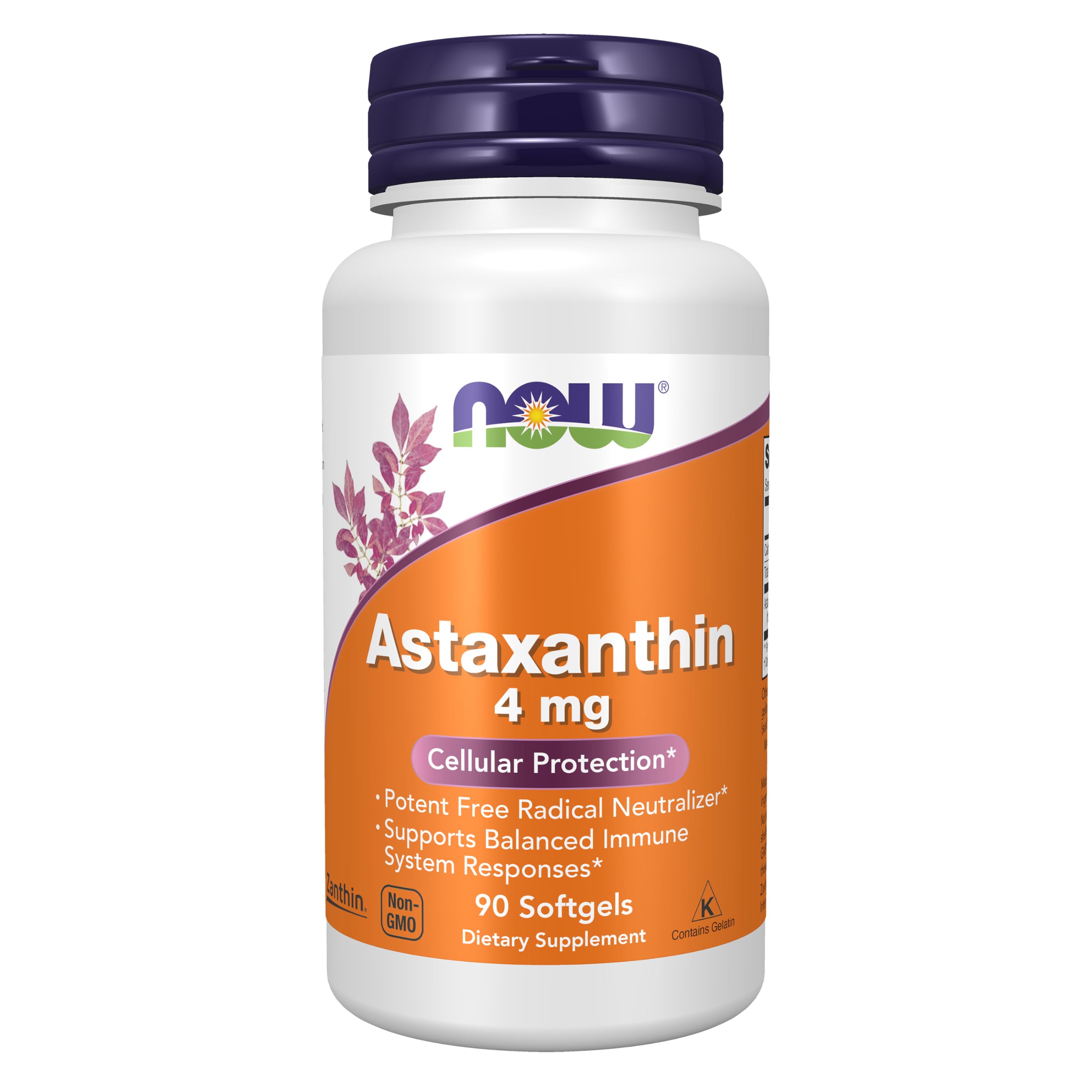NOW Supplements, Astaxanthin 4 mg, Zanthin®, 90 Softgels Unflavored 90 Count (Pack of 1)